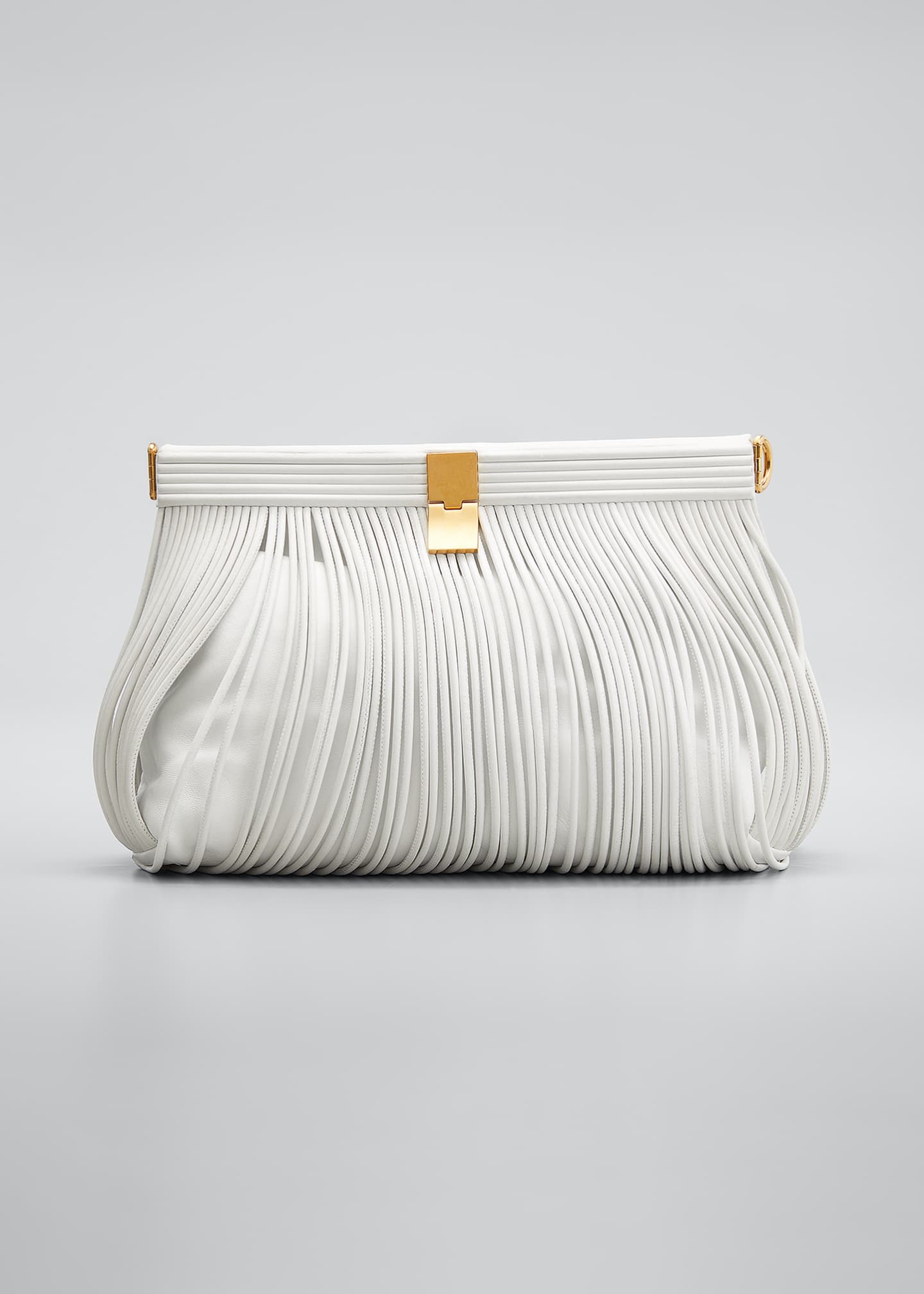 Image 1 of 5: Rolo Fringe Napa Clutch Bag