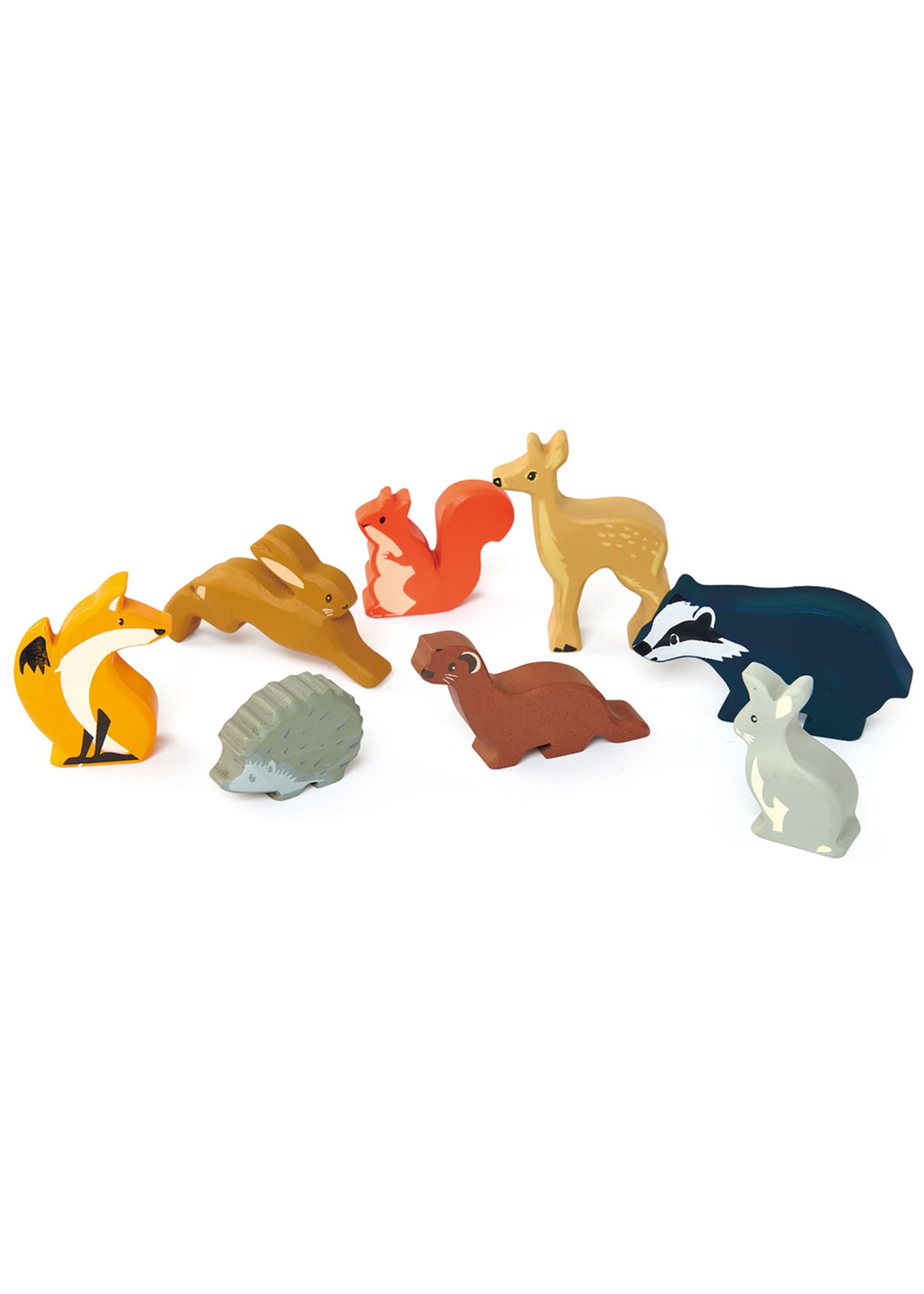 Tender Leaf Toys Kid's 8Piece Woodland Animals Toy Set w/ Display