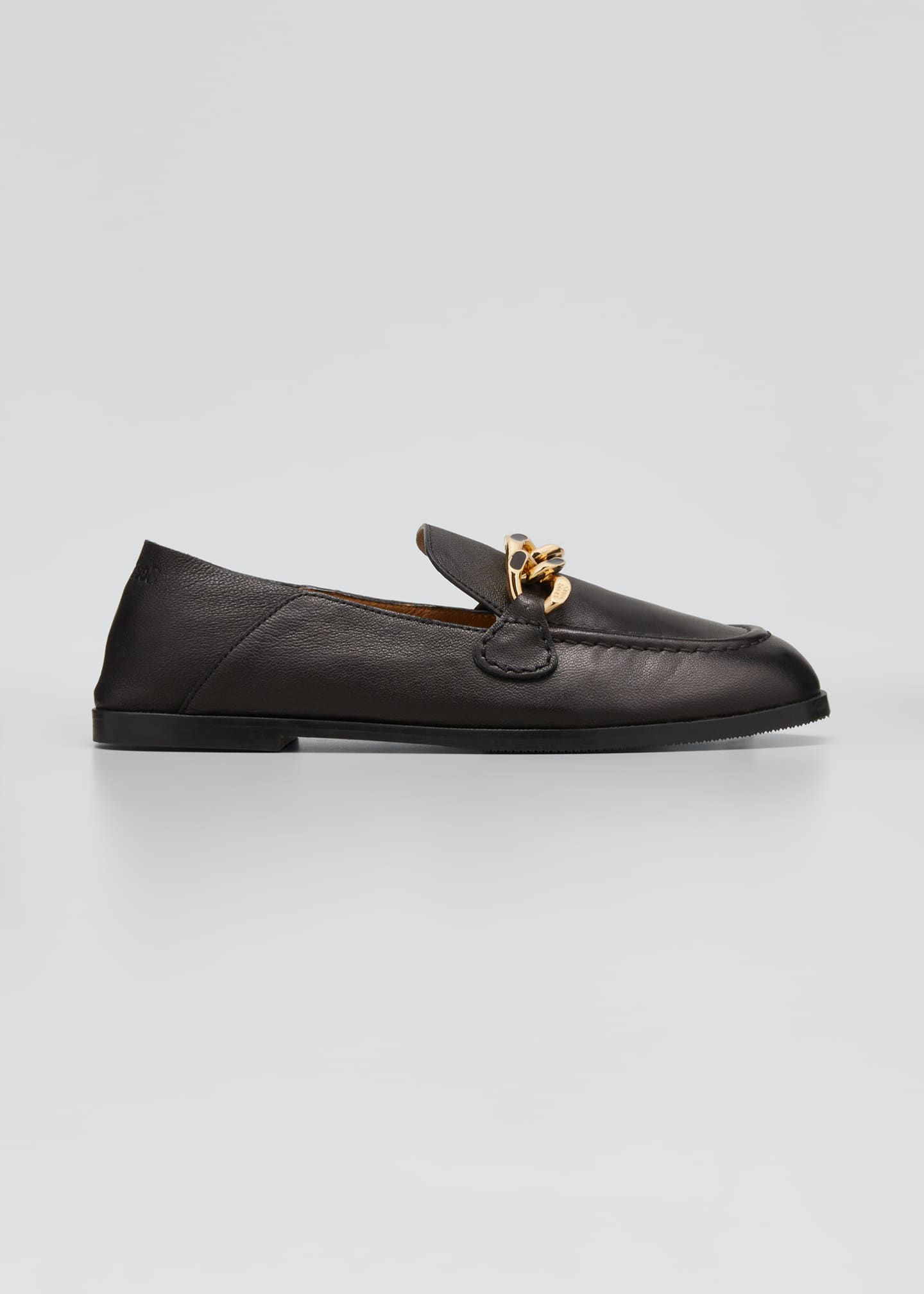 See by Chloe Mahe Chain Leather Loafers - Bergdorf Goodman