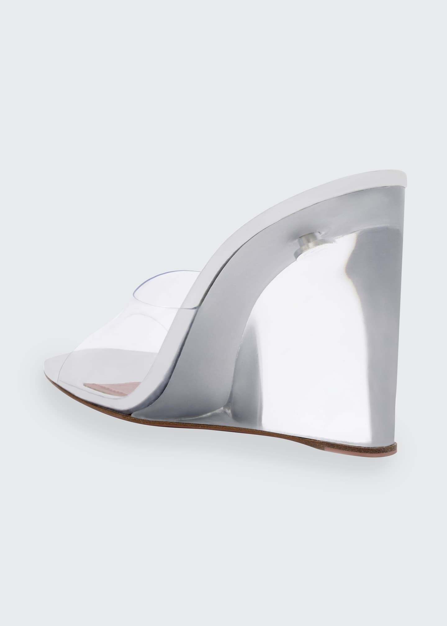 amina muaddi clear wedge