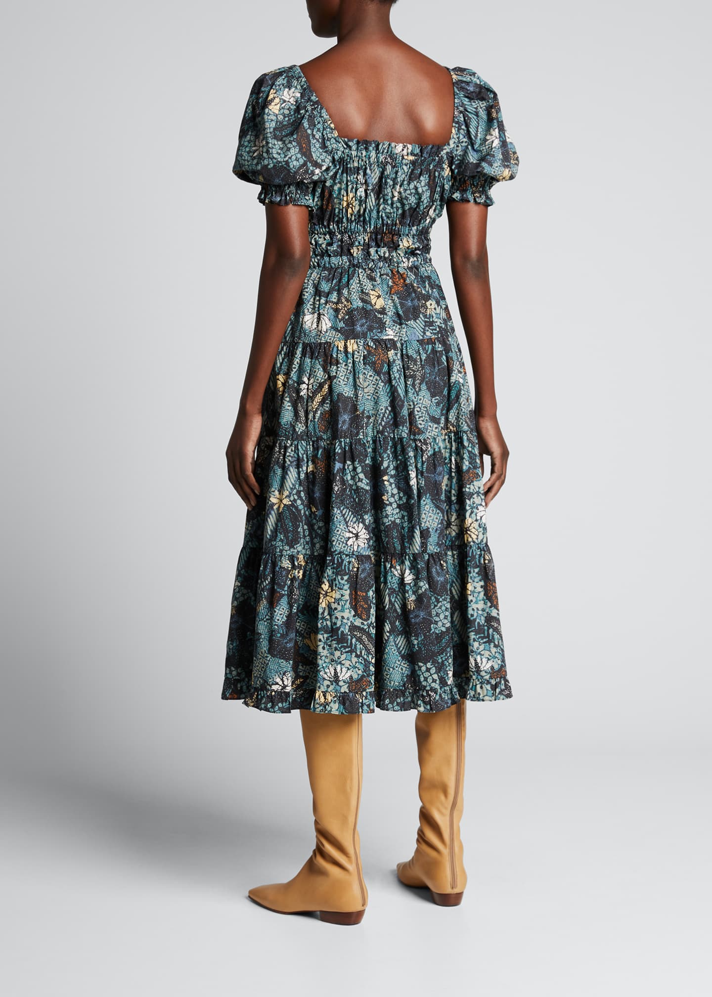 Ulla Johnson Iliana Printed Poplin Dress - Bergdorf Goodman