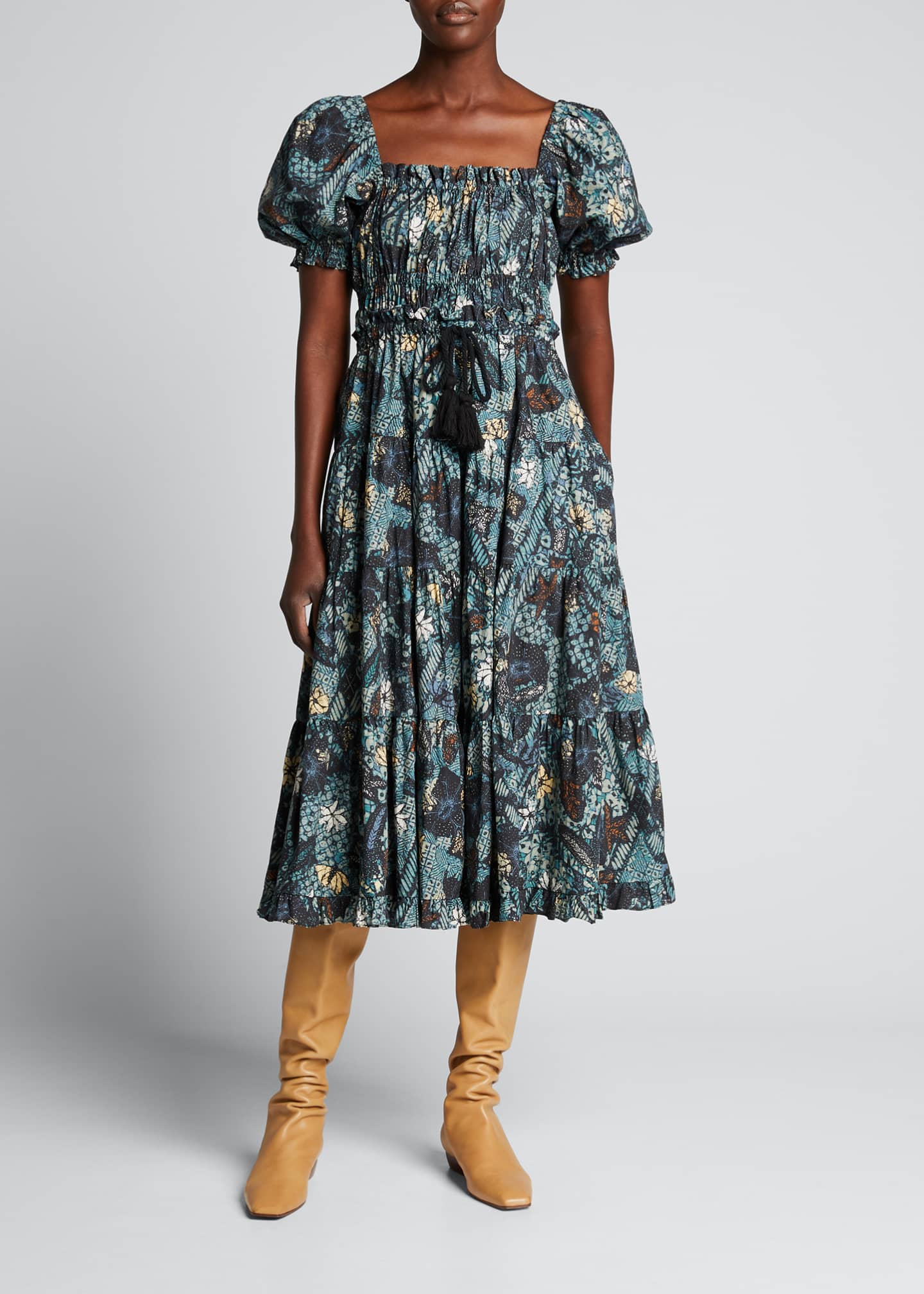 Ulla Johnson Iliana Printed Poplin Dress - Bergdorf Goodman