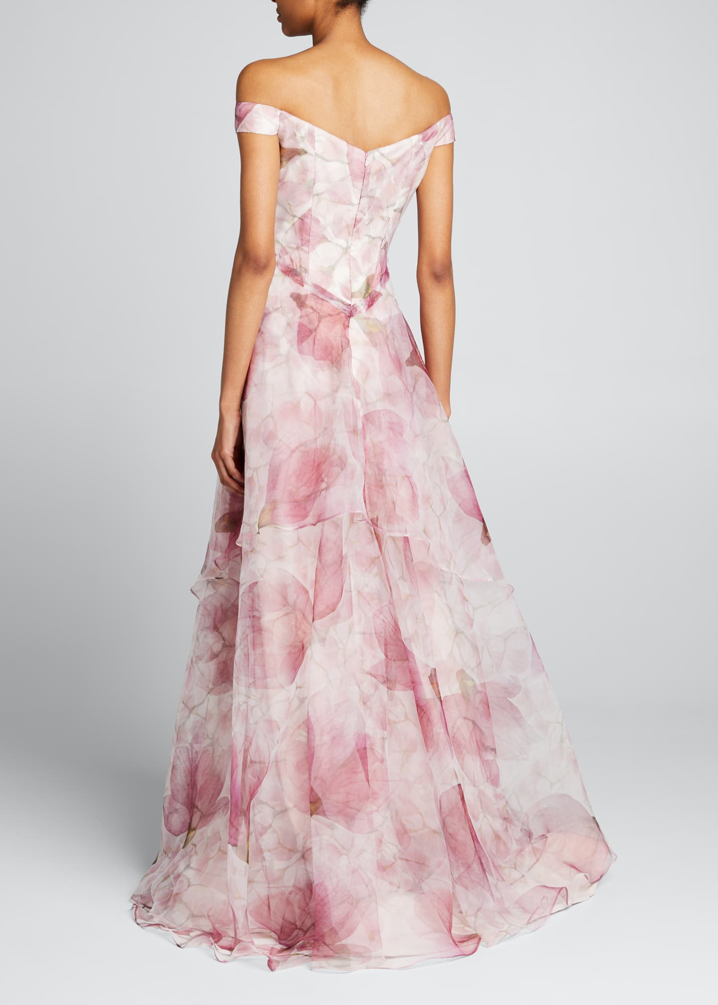 Rene Ruiz OfftheShoulder Floral Organza Gown Bergdorf Goodman