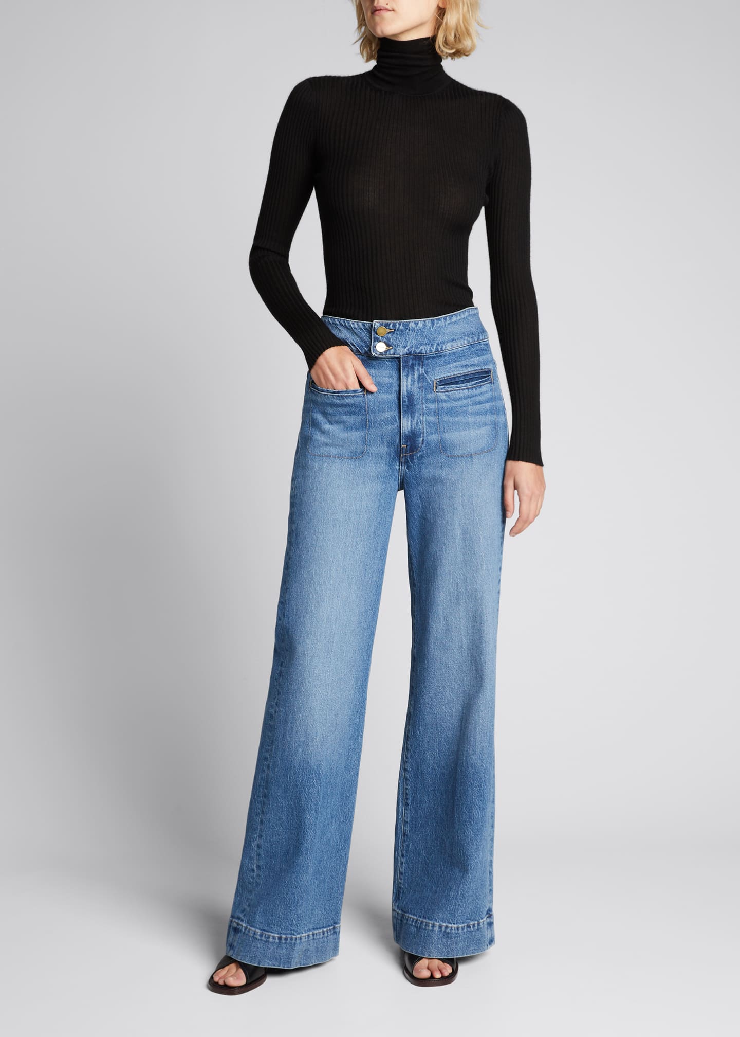 FRAME Le Hardy WideLeg Jeans Bergdorf Goodman