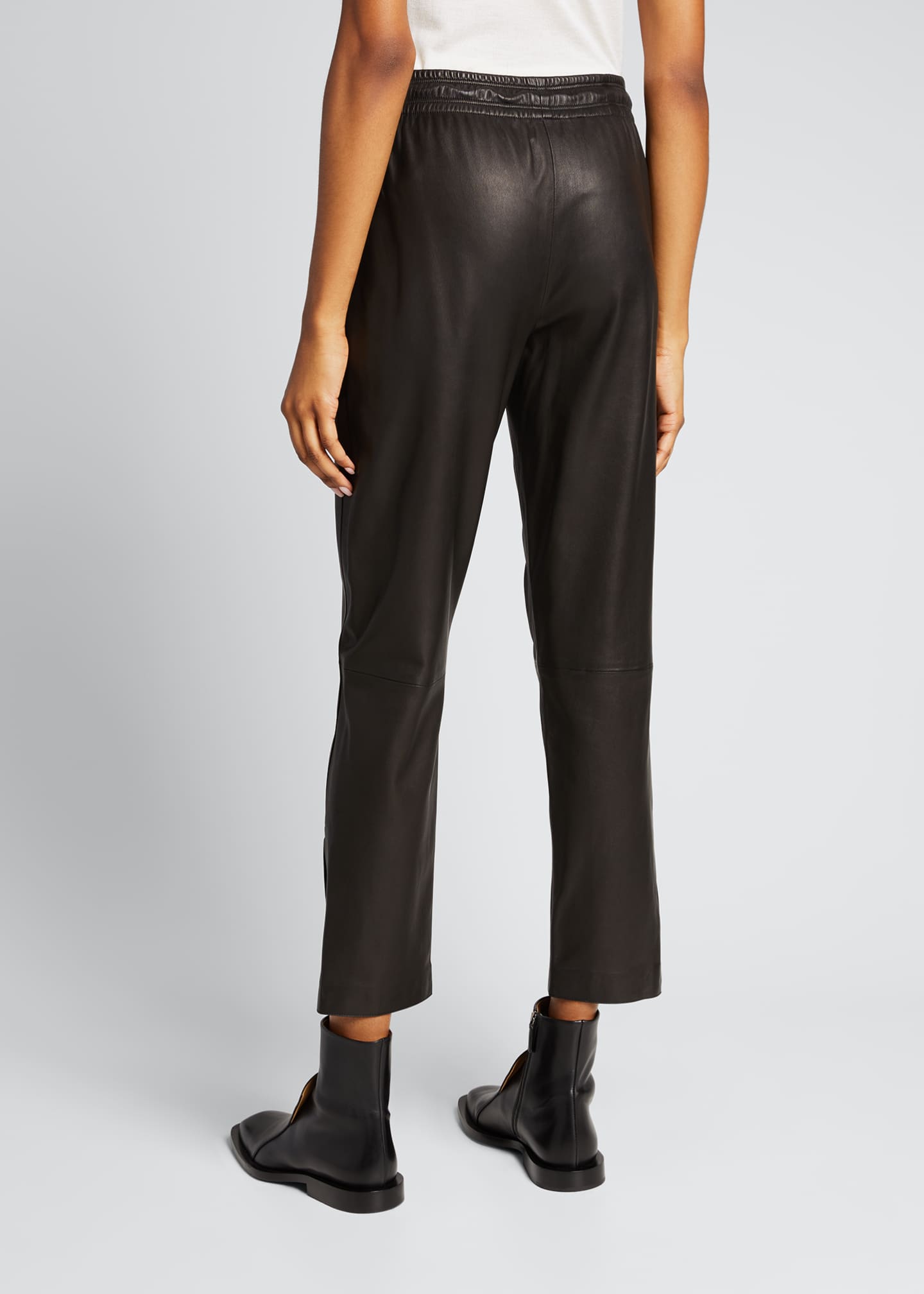 Theory Leather Jogger Pants - Bergdorf Goodman