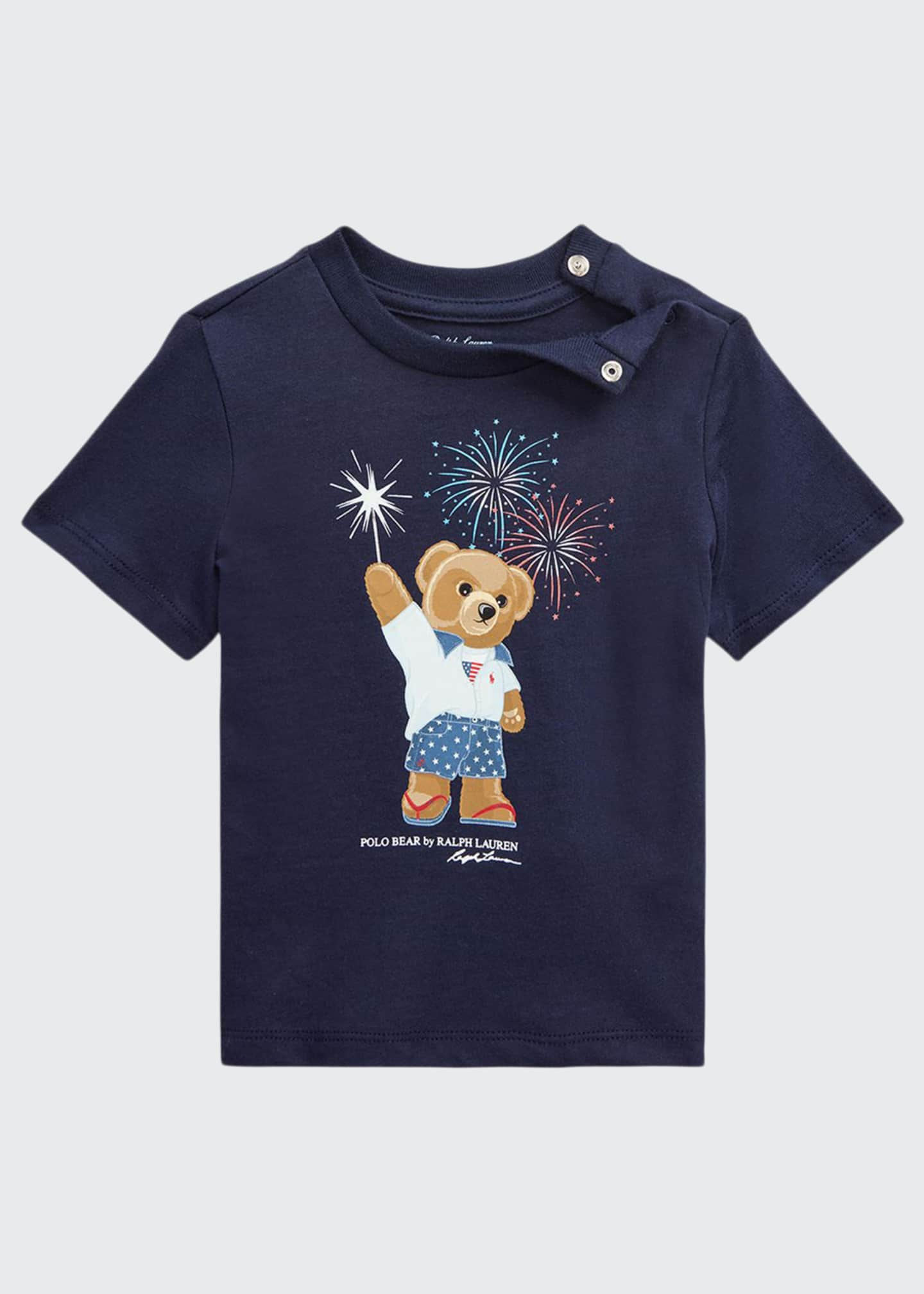 Ralph Lauren Childrenswear Boy's Polo Bear Fireworks Short-Sleeve Shirt