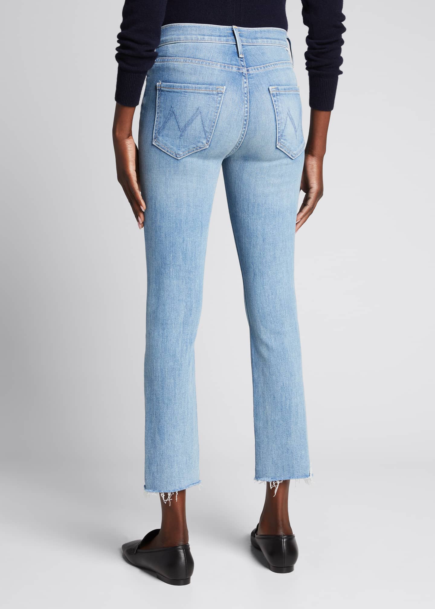 MOTHER The Mid-Rise Dazzler Cropped Fray Jeans - Bergdorf Goodman