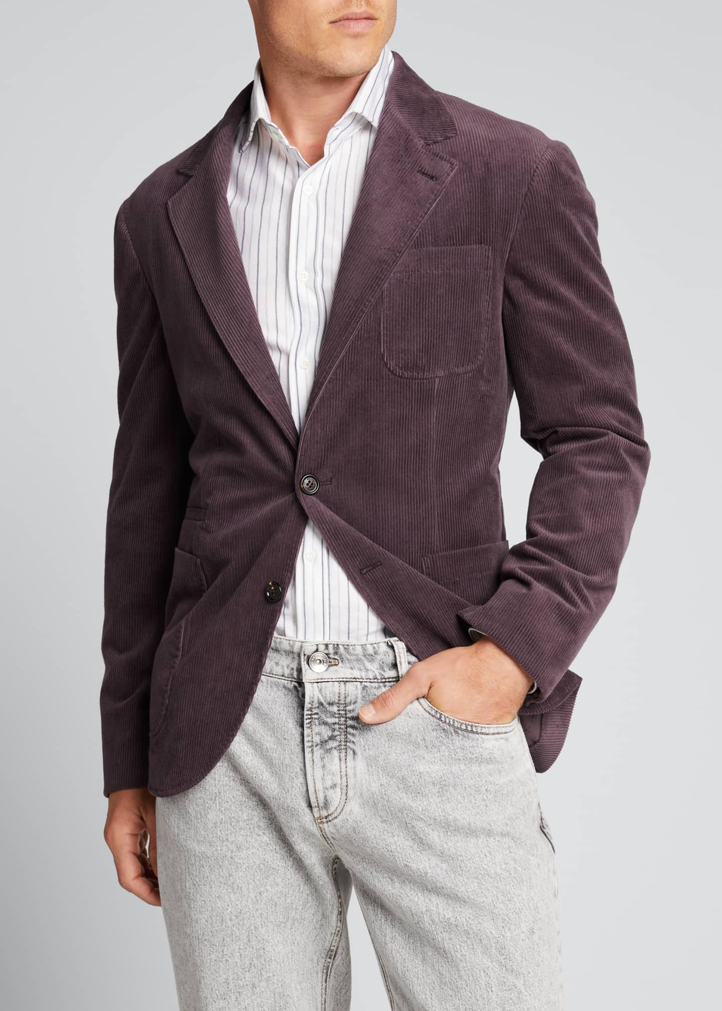 Brunello Cucinelli Men's Corduroy 3Patch Pocket Blazer Bergdorf Goodman