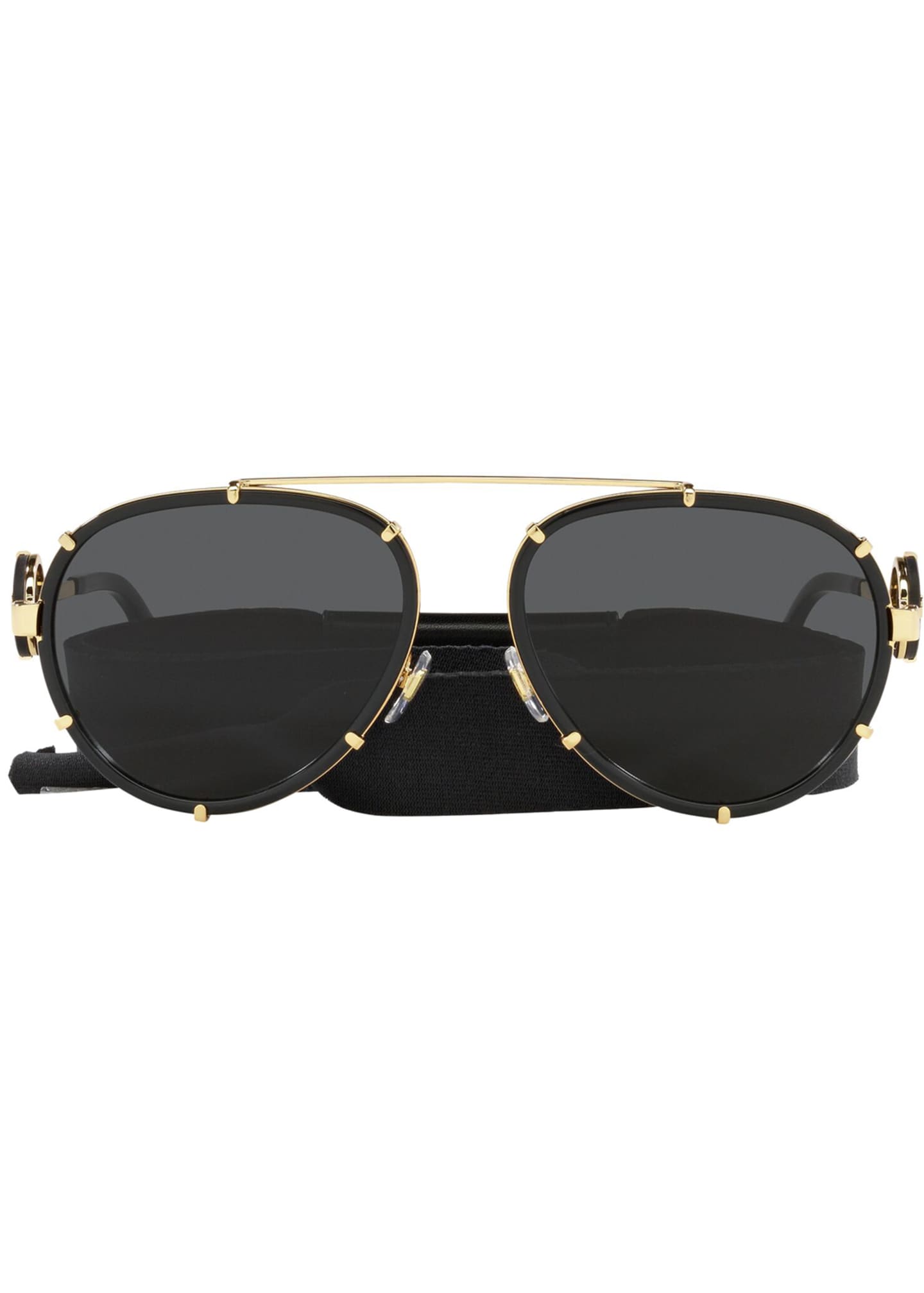 Versace Medusa Metal Aviator Sunglasses Bergdorf Goodman 