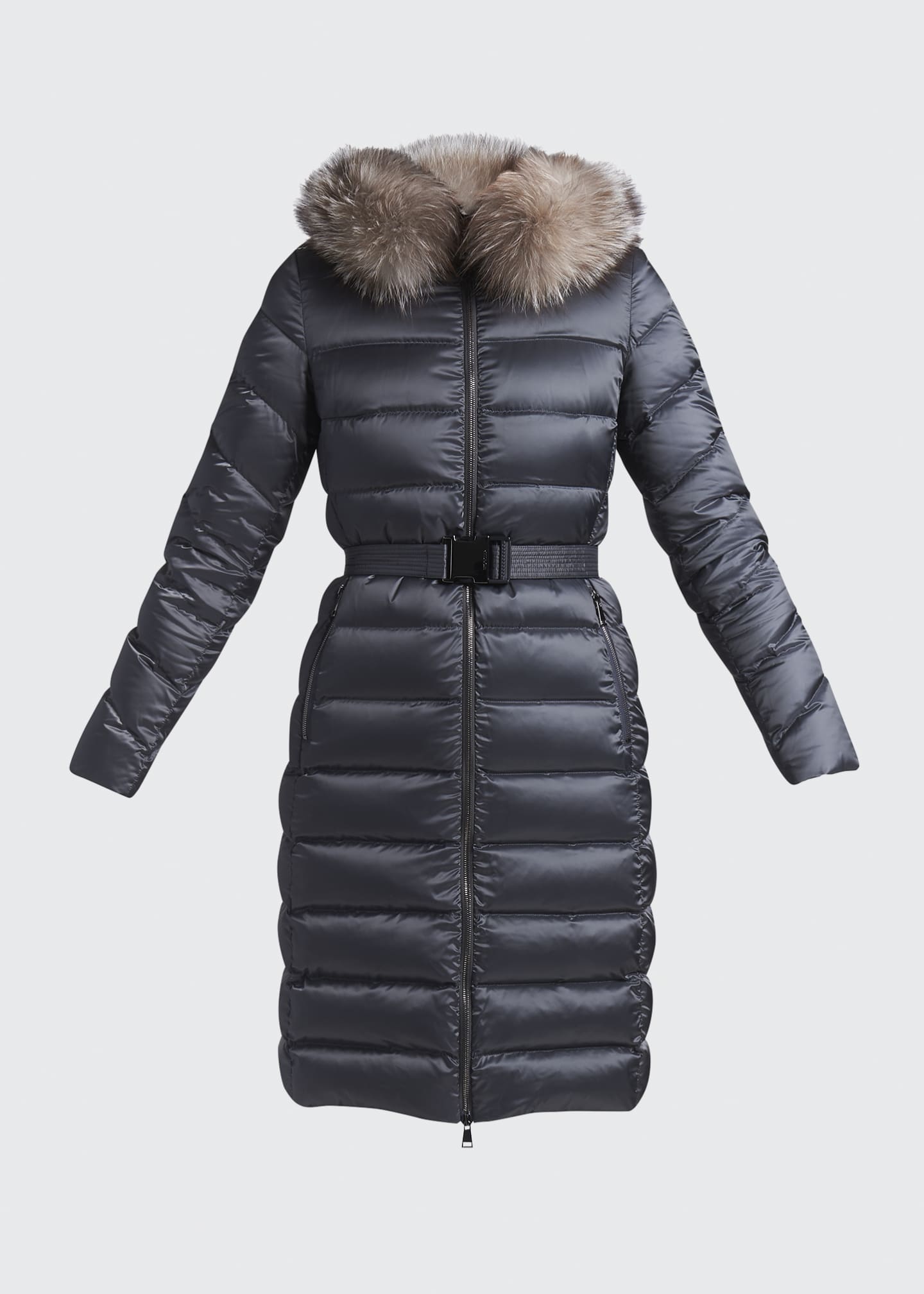 belted moncler coat