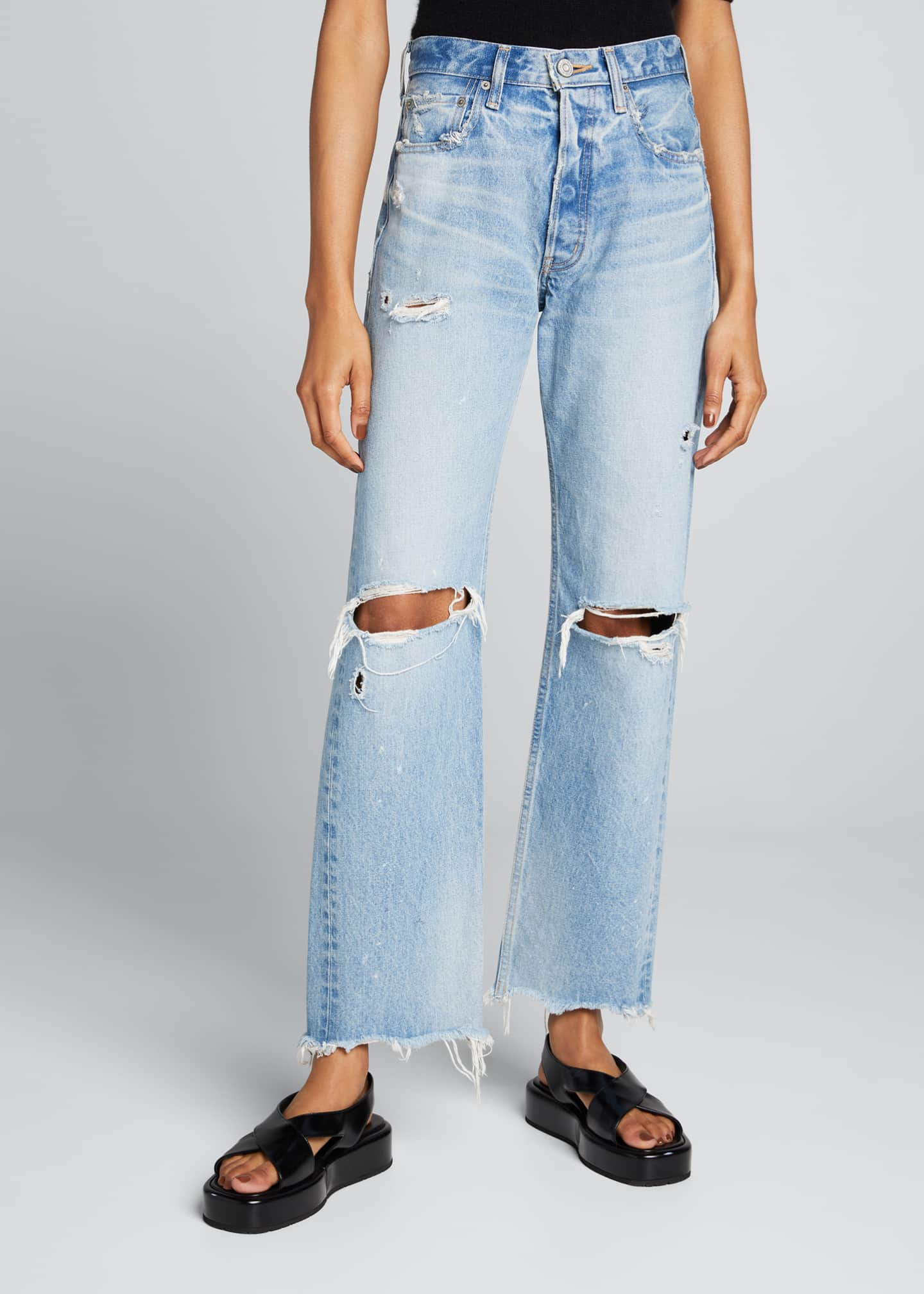 MOUSSY VINTAGE Odessa Wide Straight-Leg Jeans - Bergdorf Goodman