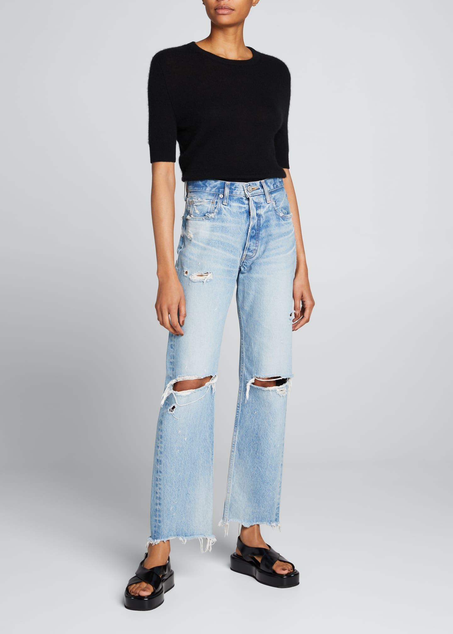 MOUSSY VINTAGE Odessa Wide Straight-Leg Jeans - Bergdorf Goodman