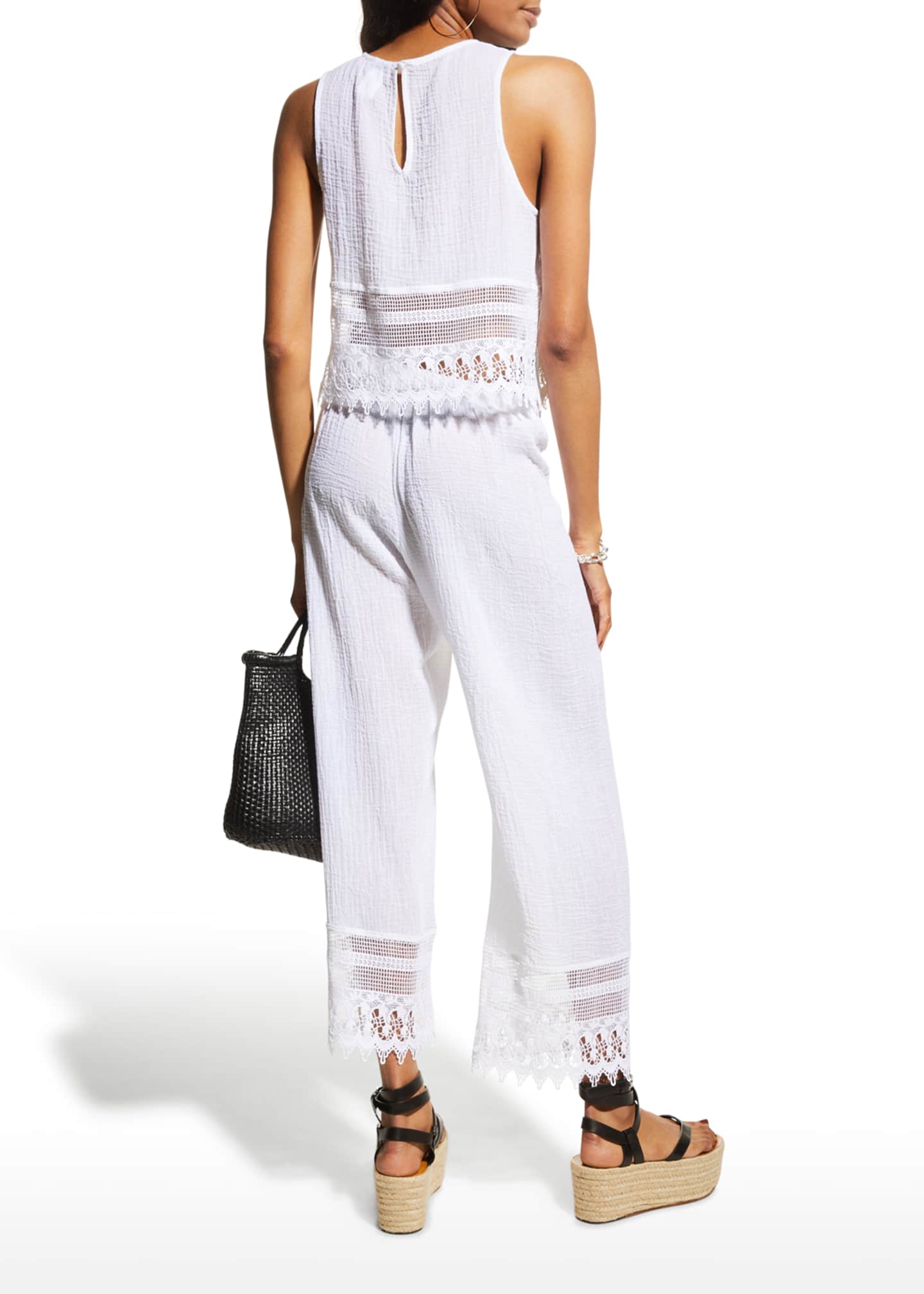 Miguelina Hailey Cotton Gauze Crop Top Bergdorf Goodman