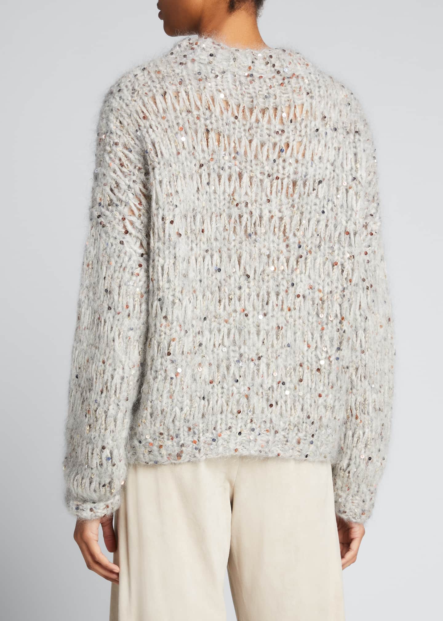 Brunello Cucinelli Sequined Mohair-Blend Sweater - Bergdorf Goodman