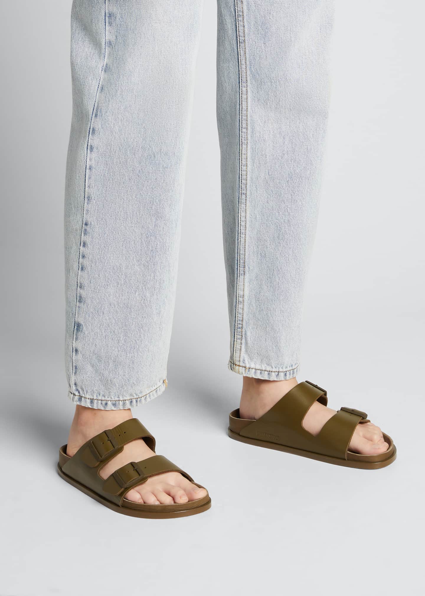 arizona double buckle slide sandals