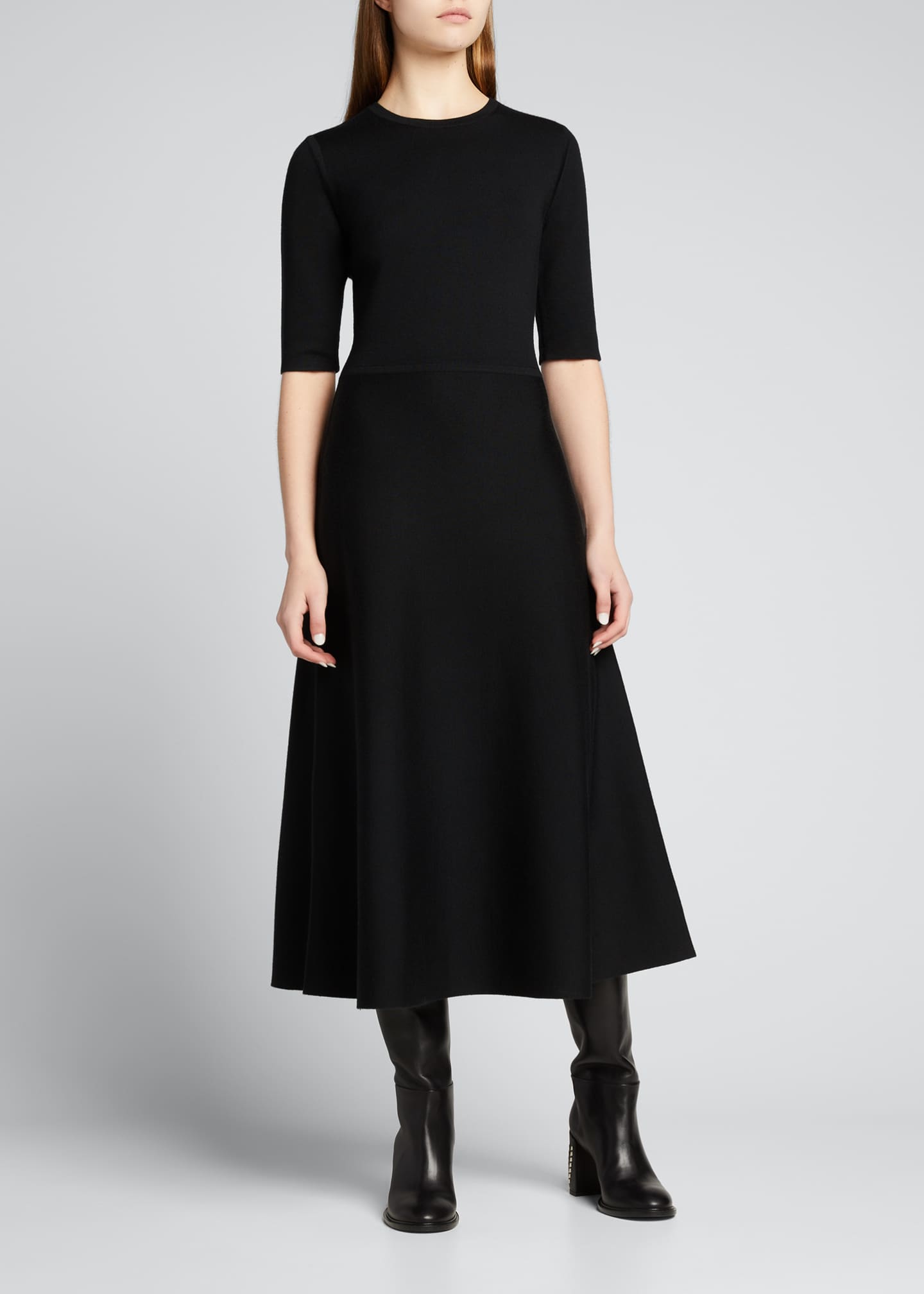 Gabriela Hearst Seymore Wool-Cashmere Midi Dress - Bergdorf Goodman