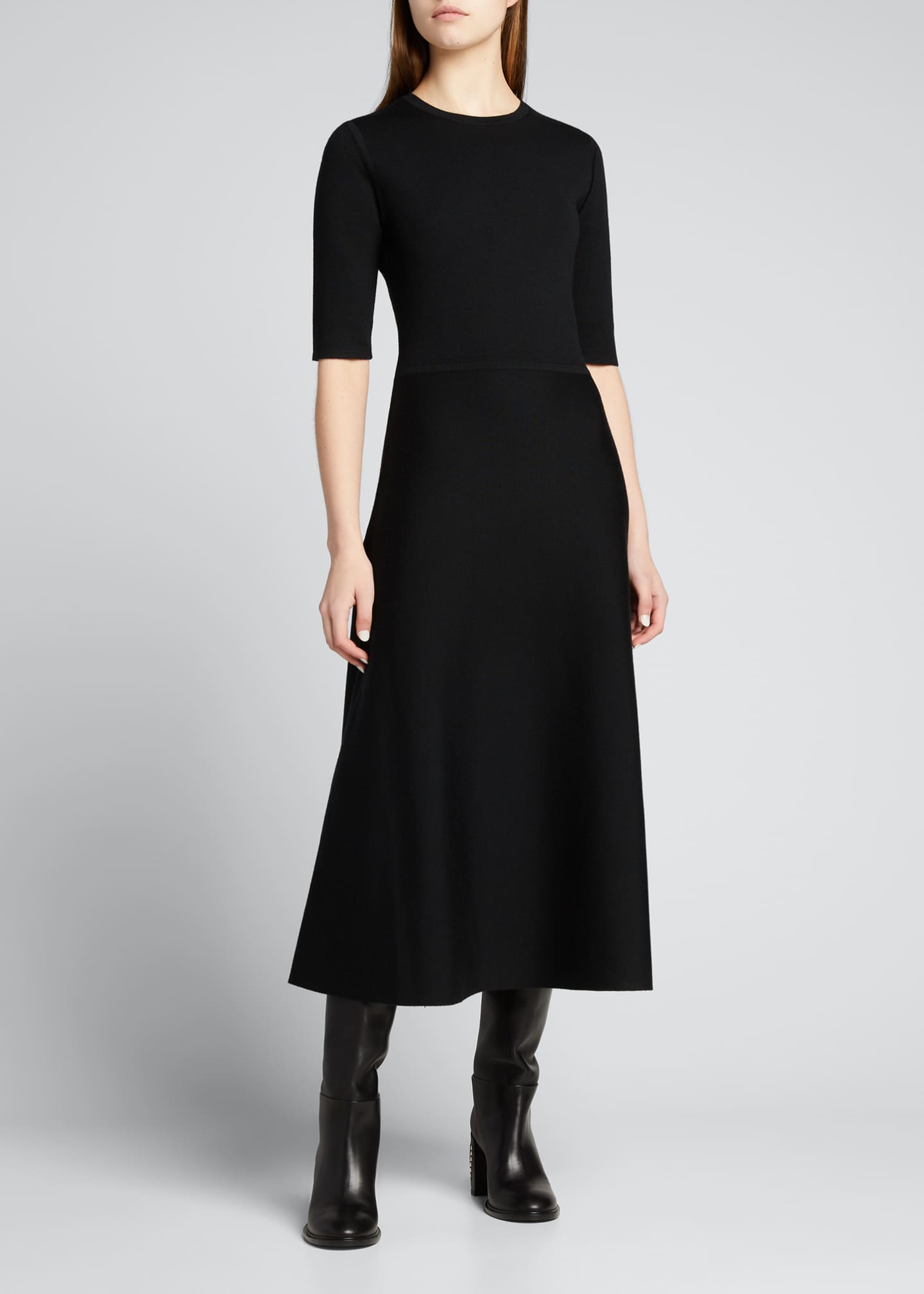 Gabriela Hearst Seymore Wool-Cashmere Midi Dress - Bergdorf Goodman