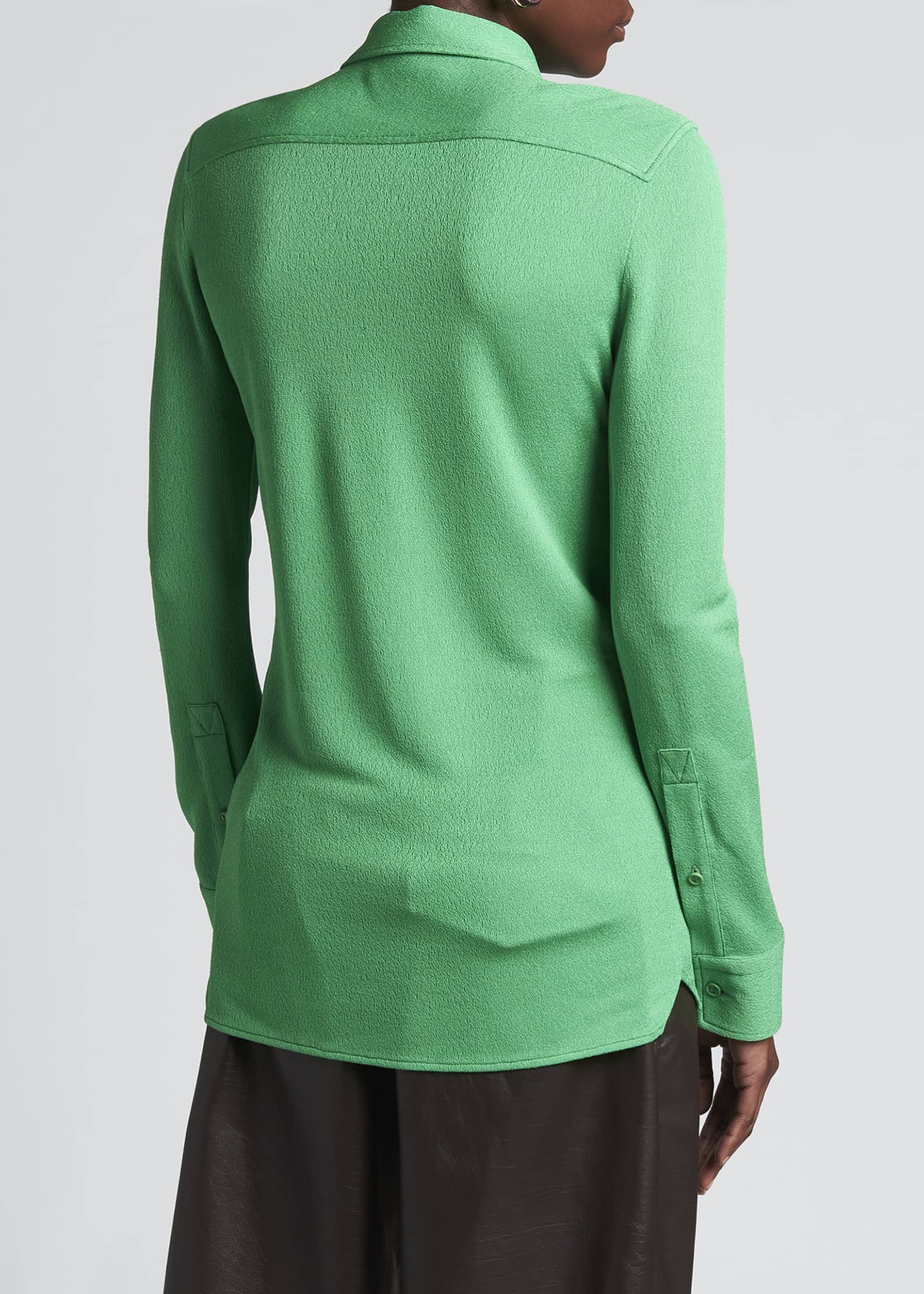 Bottega Collared Jersey Sable Shirt Bergdorf Goodman