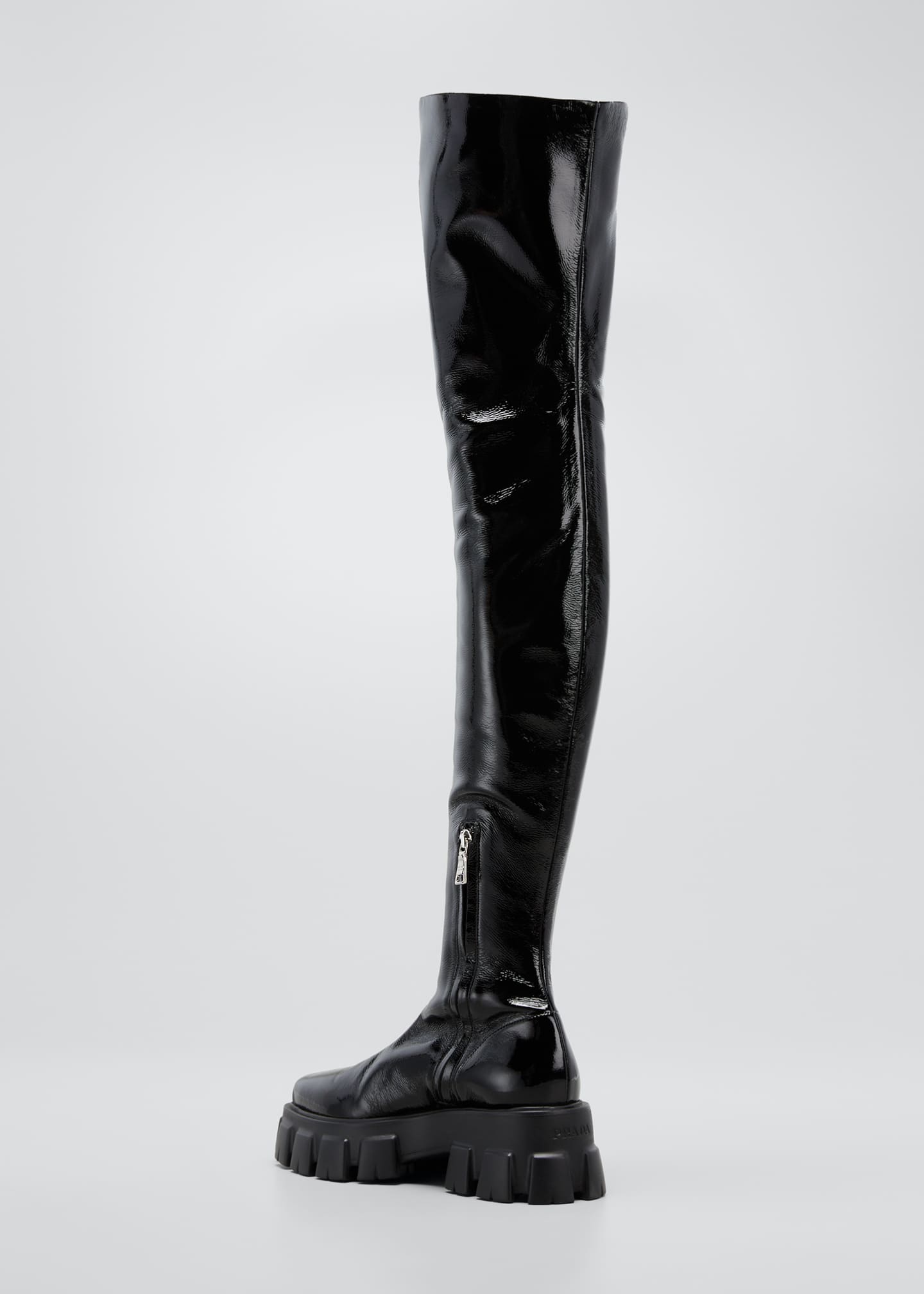 monolith patent leather booties