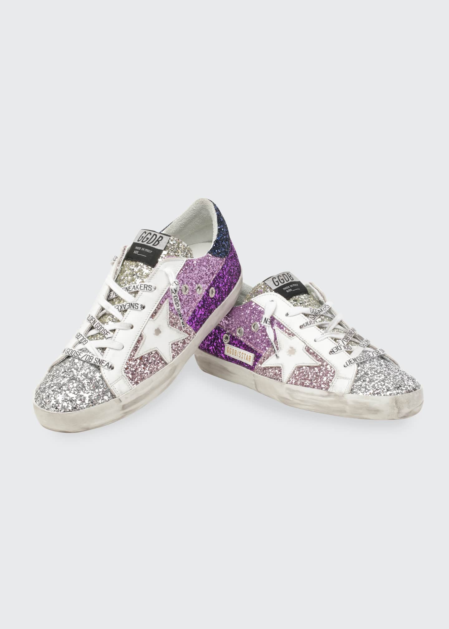 Golden Goose Superstar Colorblock Glitter LowTop Sneakers Bergdorf