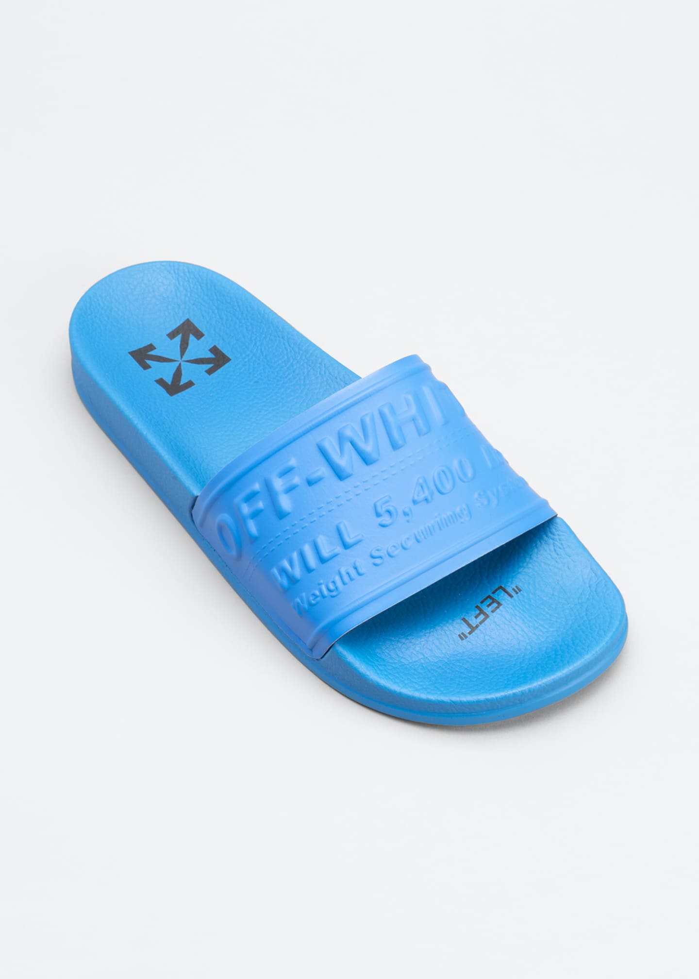 OffWhite Logo Flat Pool Slide Sandals Bergdorf Goodman