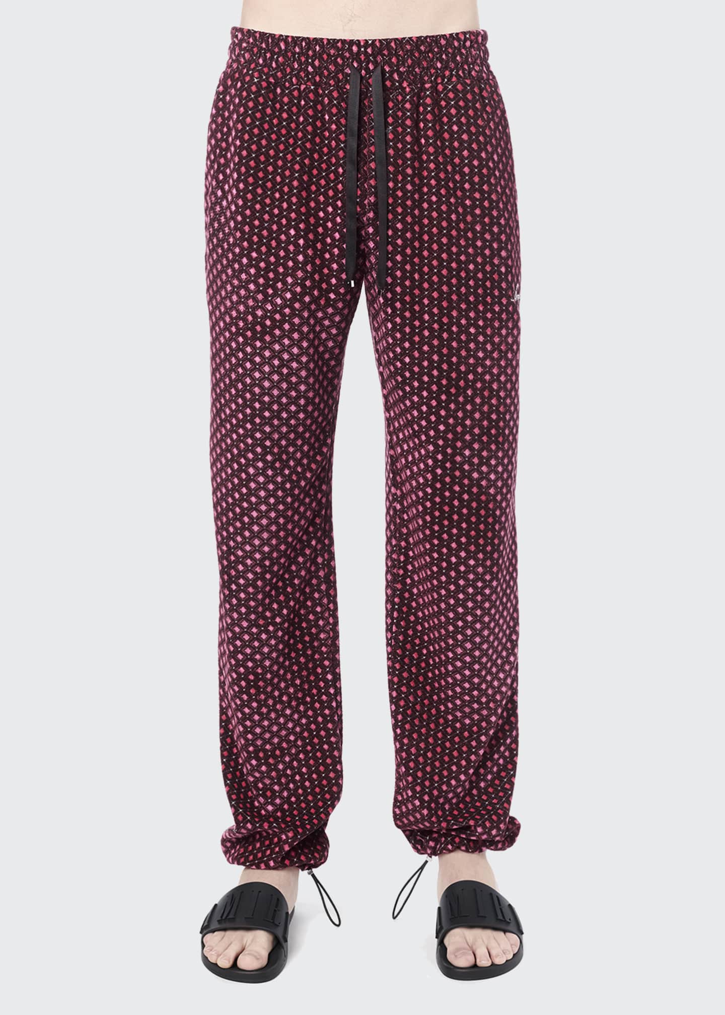 velvet track pants