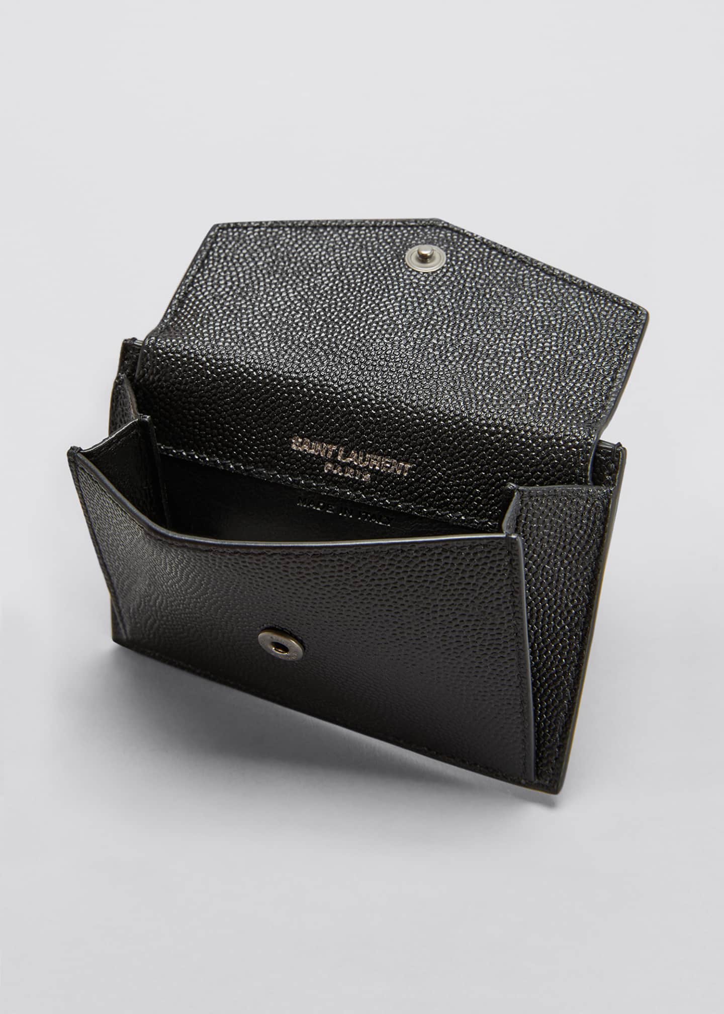 Saint Laurent Uptown YSL Flap Leather Card Case Bergdorf Goodman