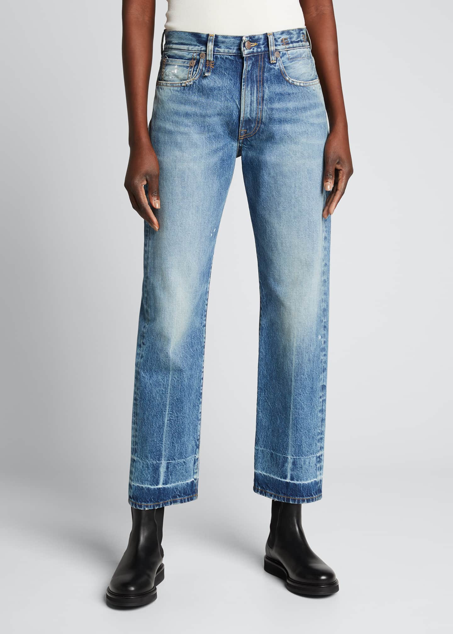 R13 Boyfriend Jeans with Let Down Hem - Bergdorf Goodman