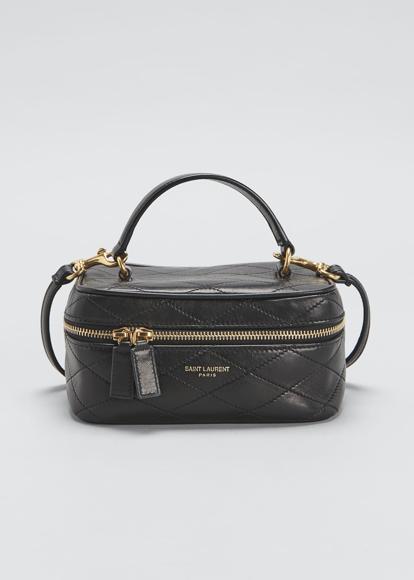 Saint Laurent Vanity Mini Quilted Leather Top Handle Bag Bergdorf Goodman