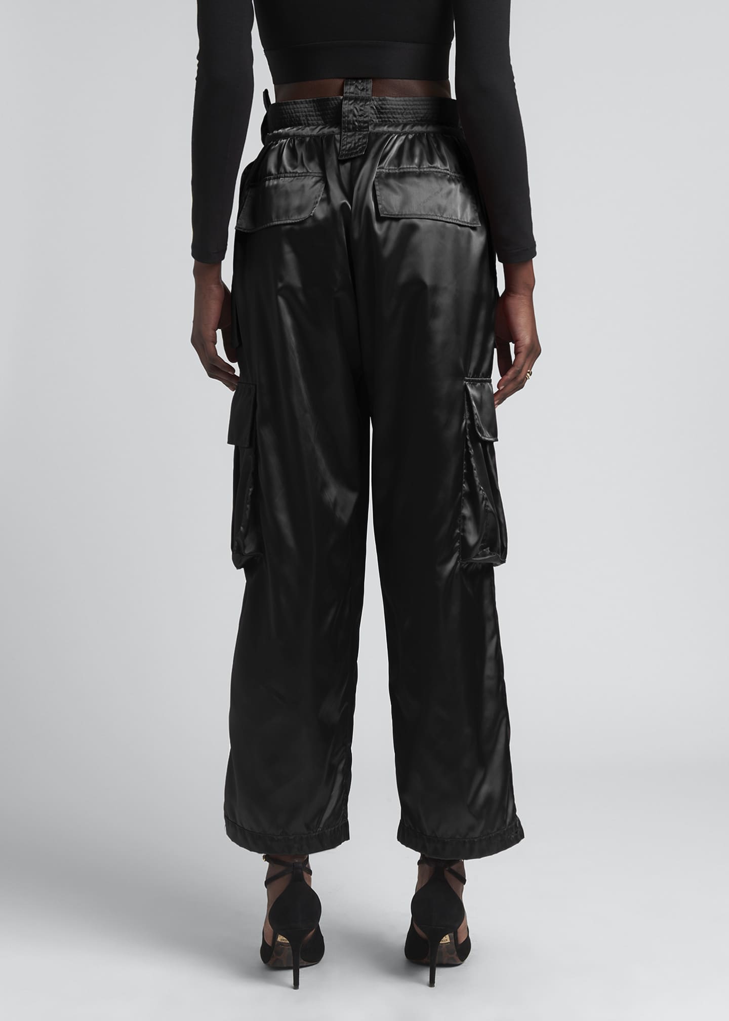 satin cargo pants