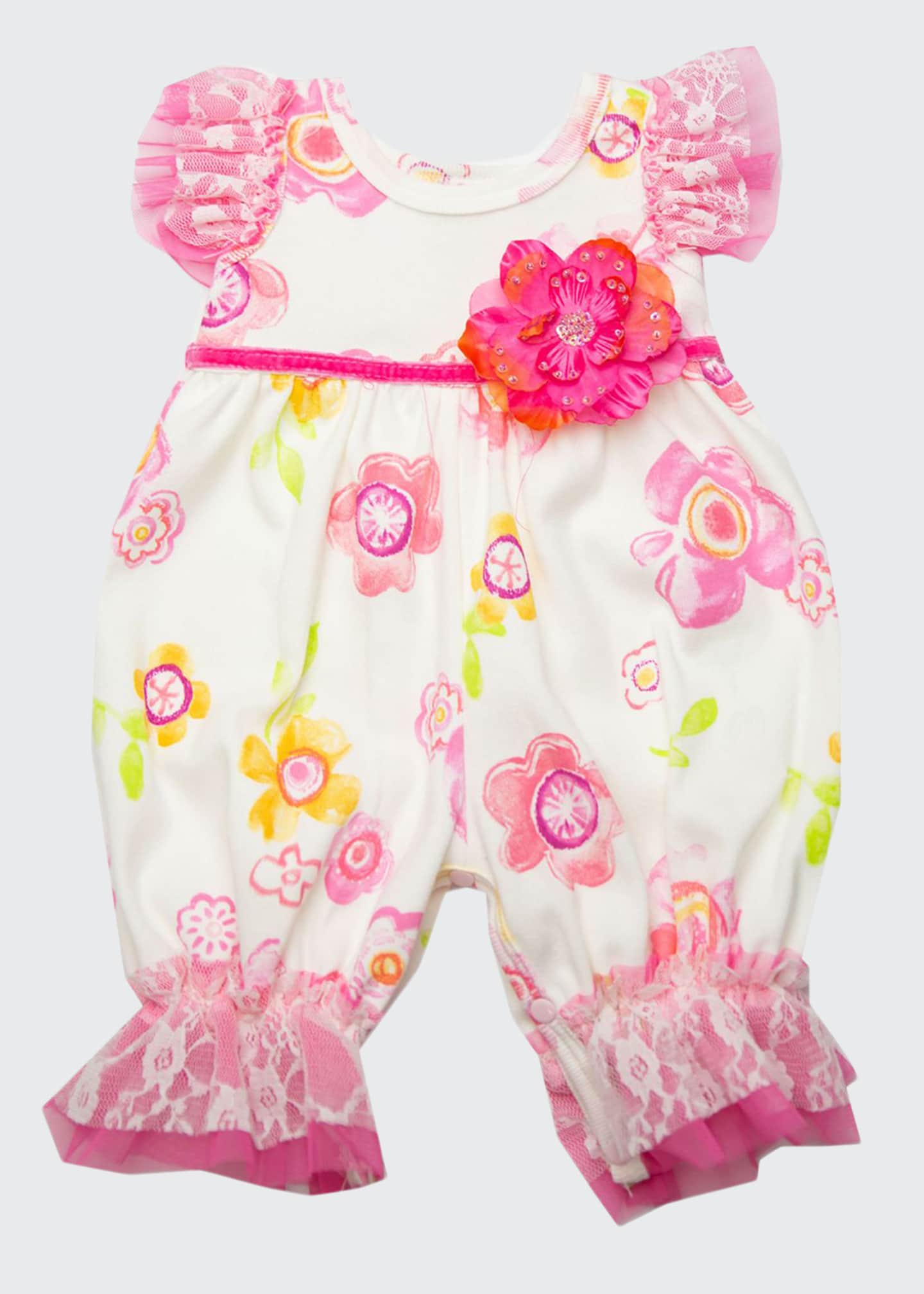 Haute Baby Girl's Honey Child Bubble Romper, Size 024 Months