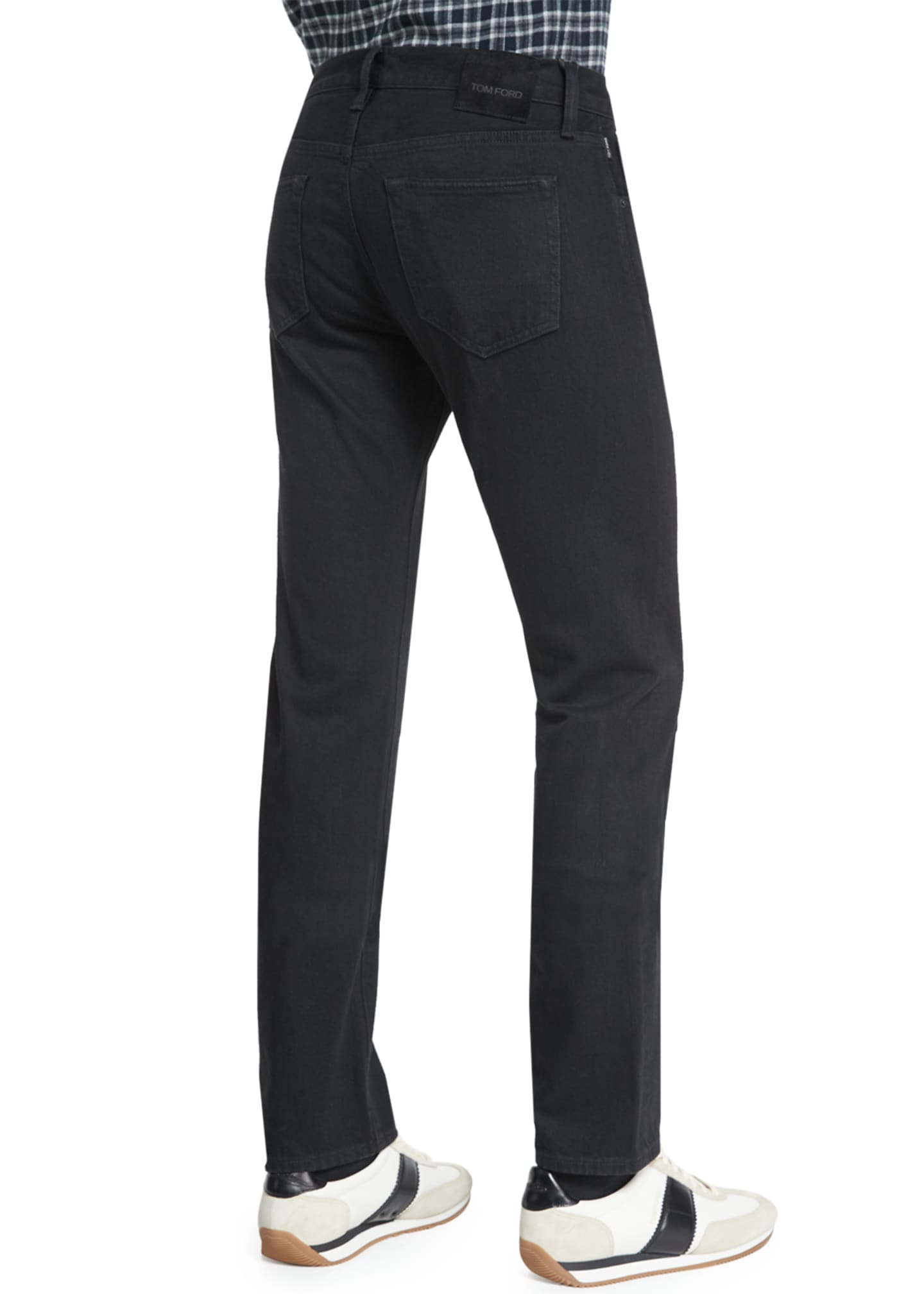 Straight fit coated jeans - Black