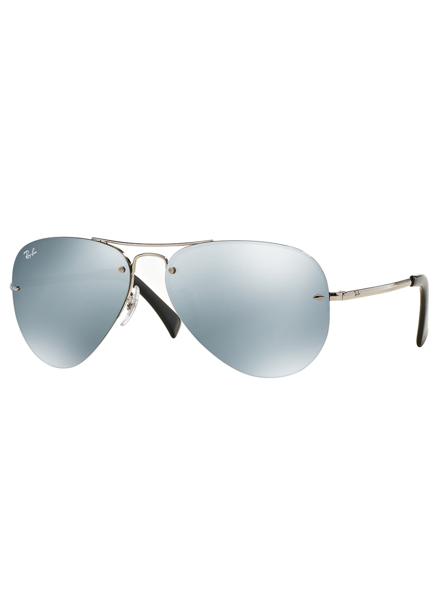 ray ban rimless aviator sunglasses