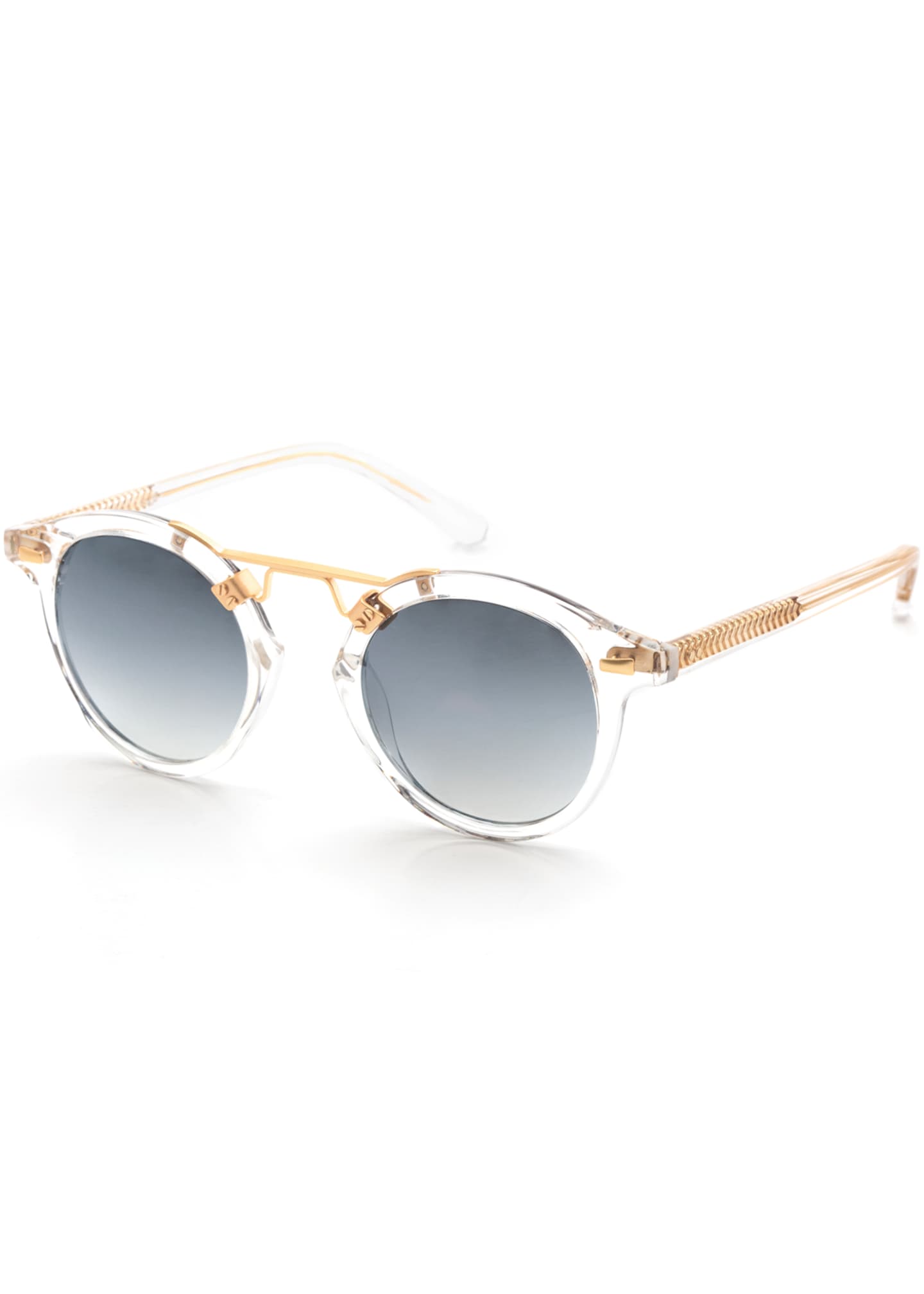 KREWE St. Louis Round Mirrored Sunglasses Bergdorf Goodman