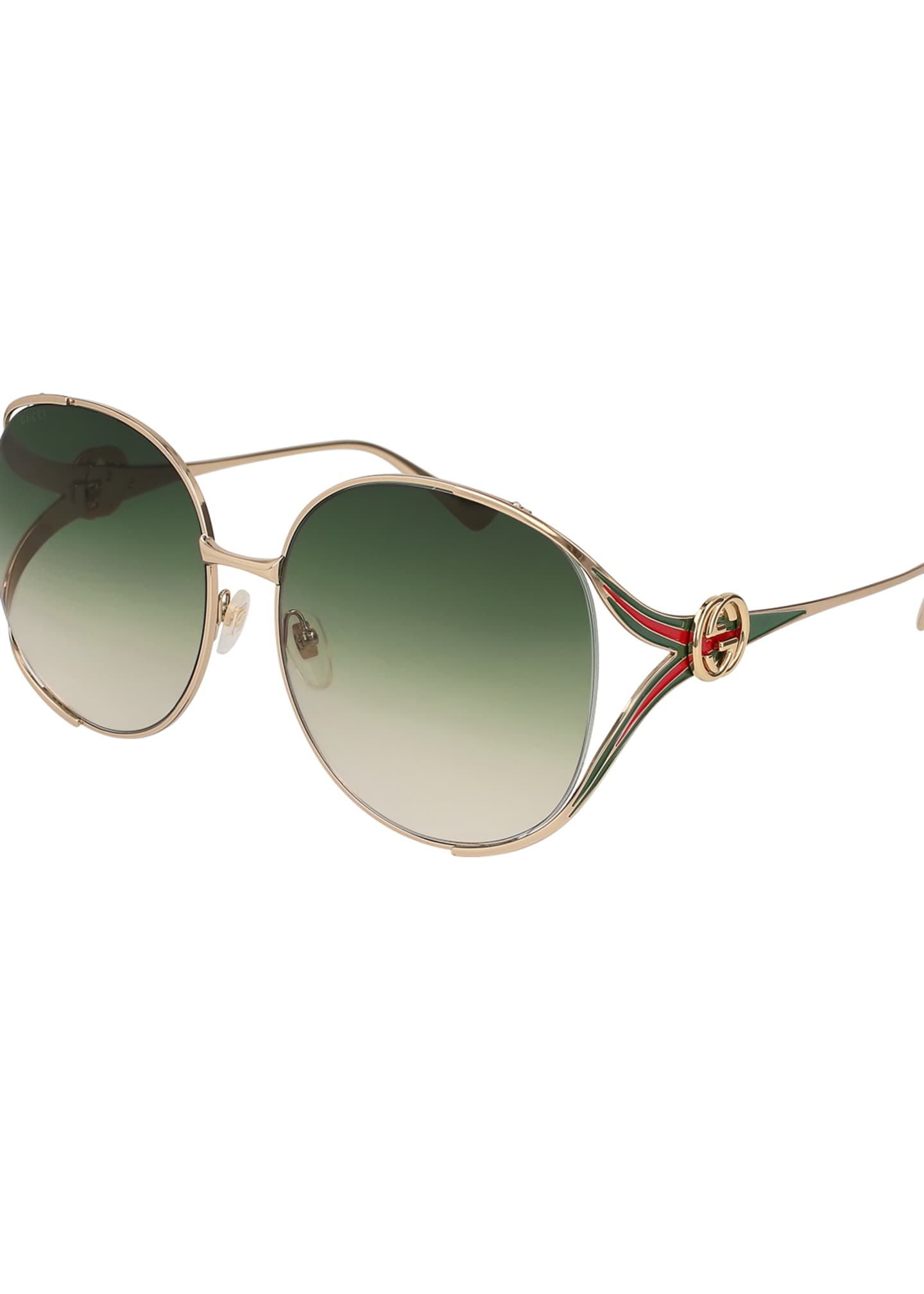 Gucci Oval Web GG Sunglasses - Bergdorf 