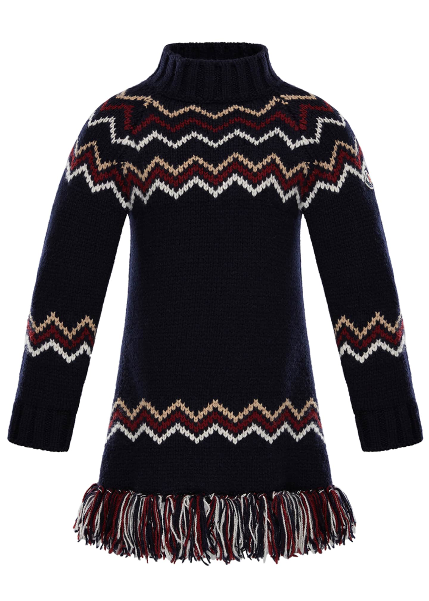 Moncler Abito Tricot Wool-Cashmere Knit Dress, Size 4-6