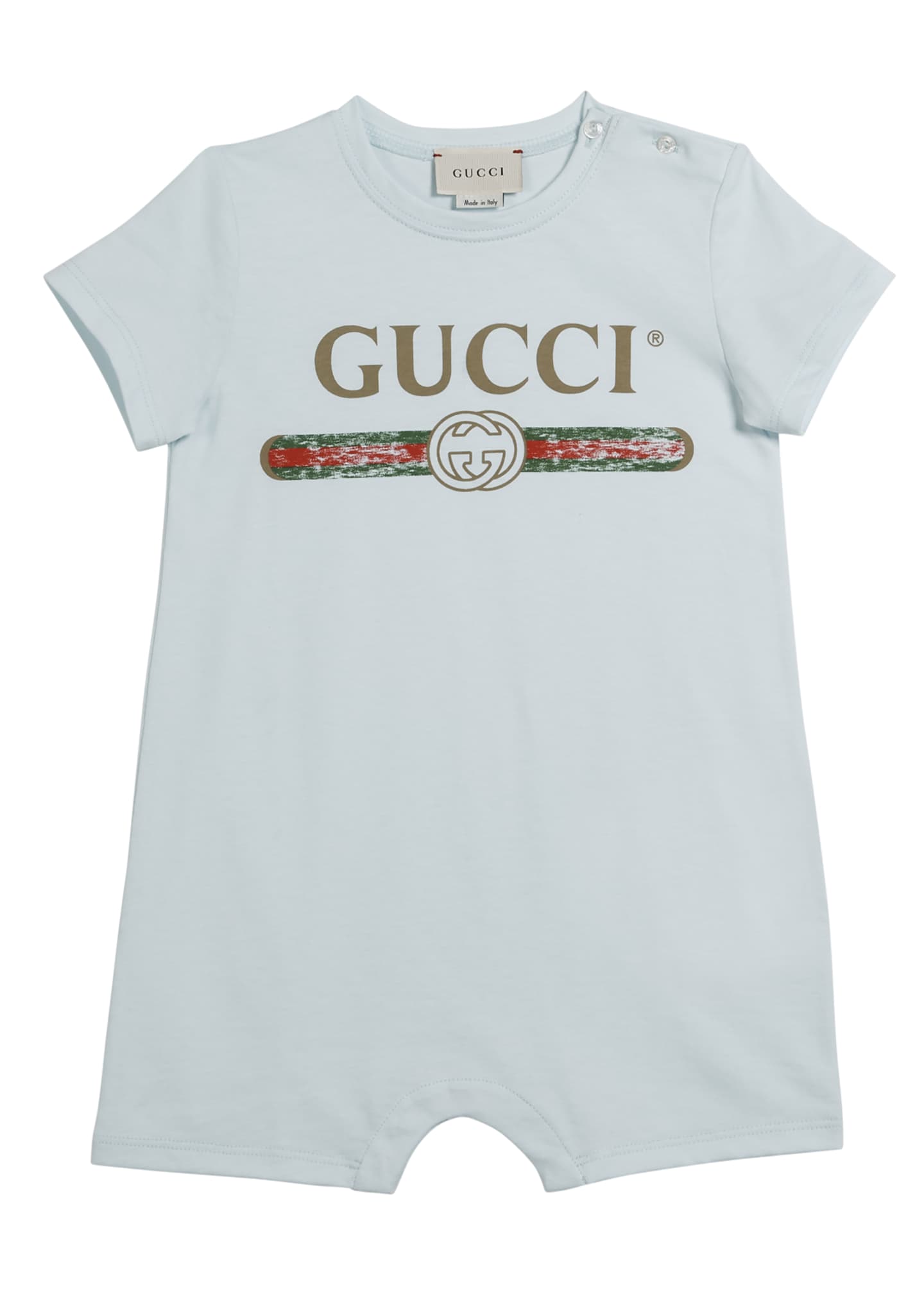 Gucci Vintage Inspired Logo Shortall Size 3 24 Months Bergdorf