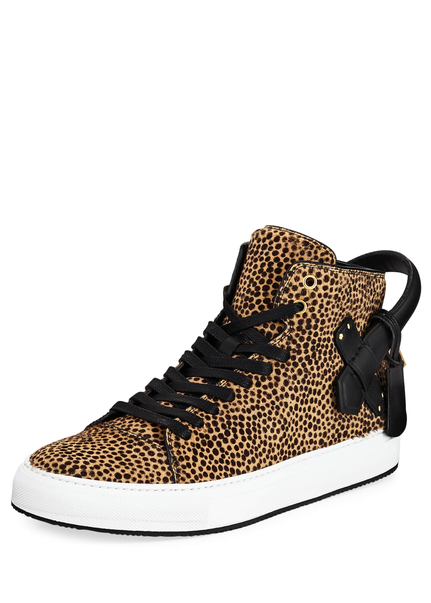 High top store leopard sneakers