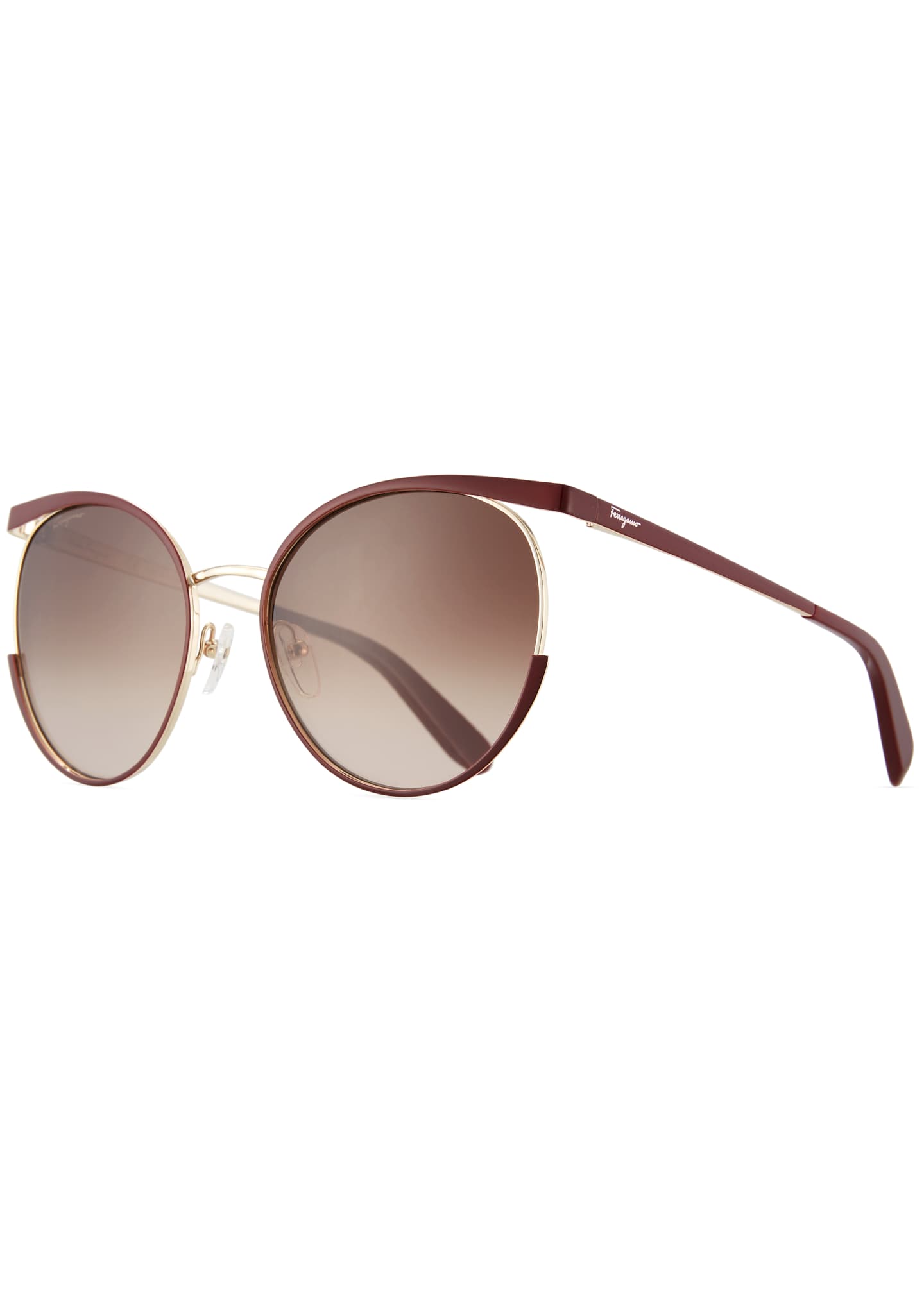 Salvatore Ferragamo Metal Cat Eye Sunglasses Bergdorf Goodman