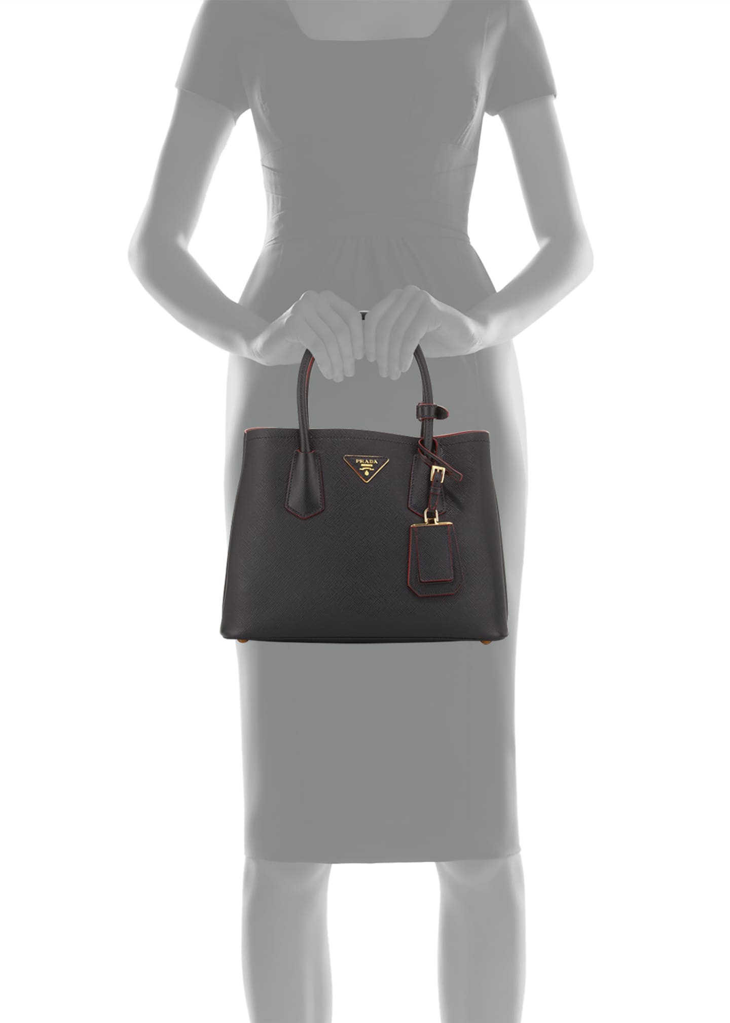 Prada Saffiano Leather Small Double Bag - Bergdorf Goodman