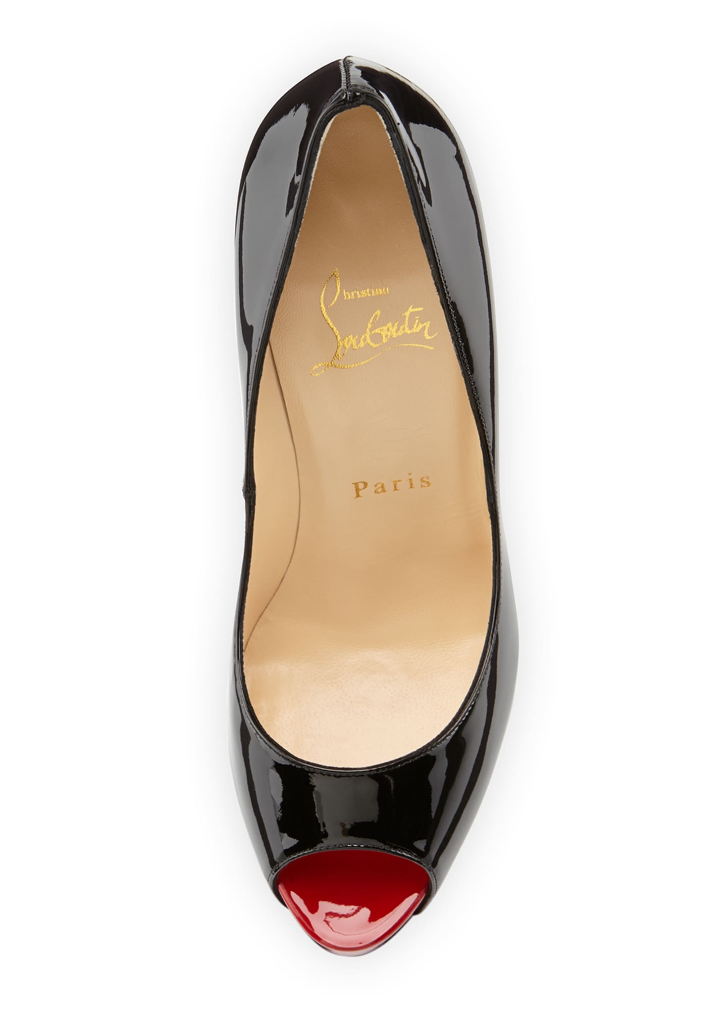 Christian Louboutin Very Prive Peep Toe Pumps Black