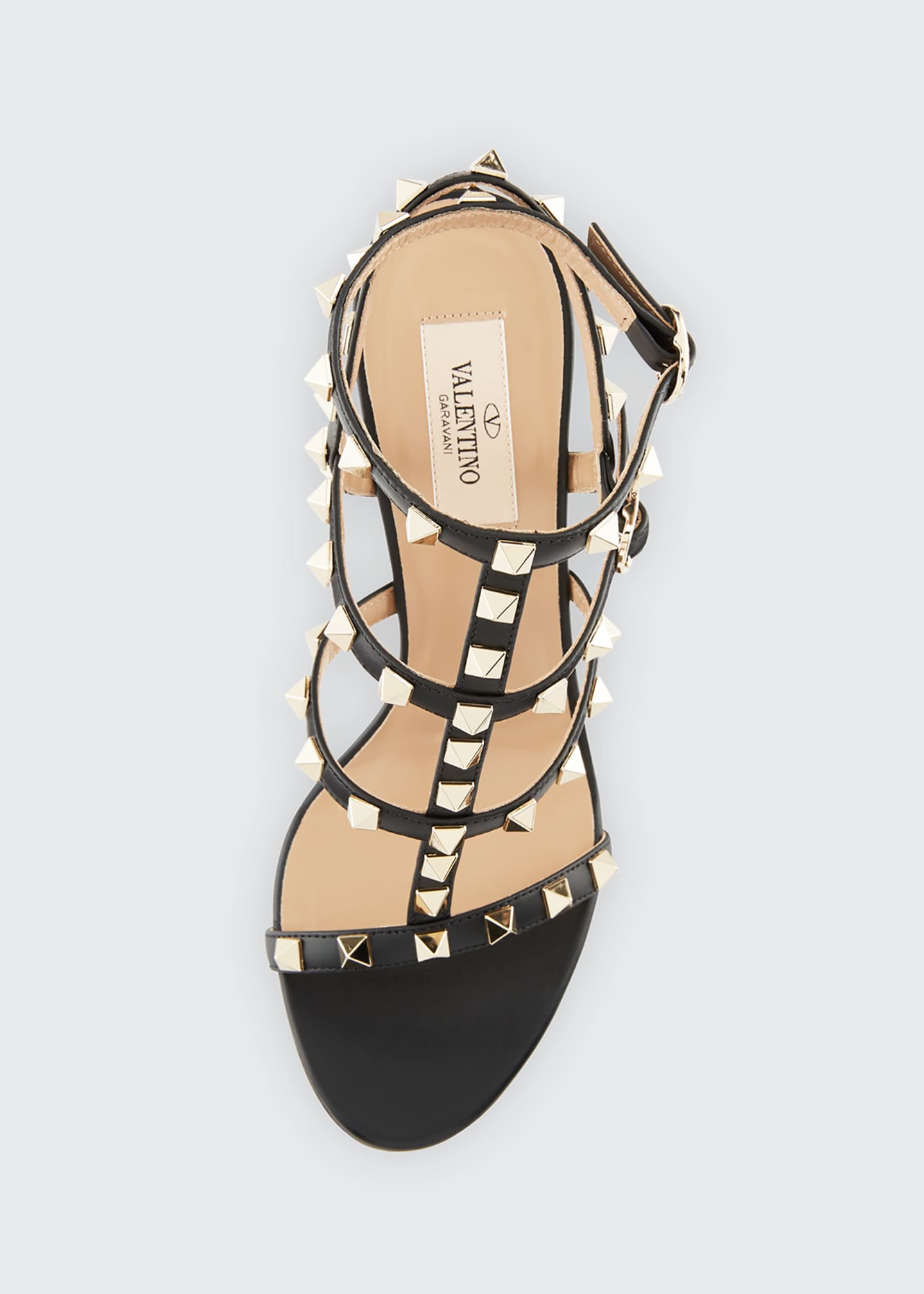 valentino garavani rockstud 105mm caged leather sandal