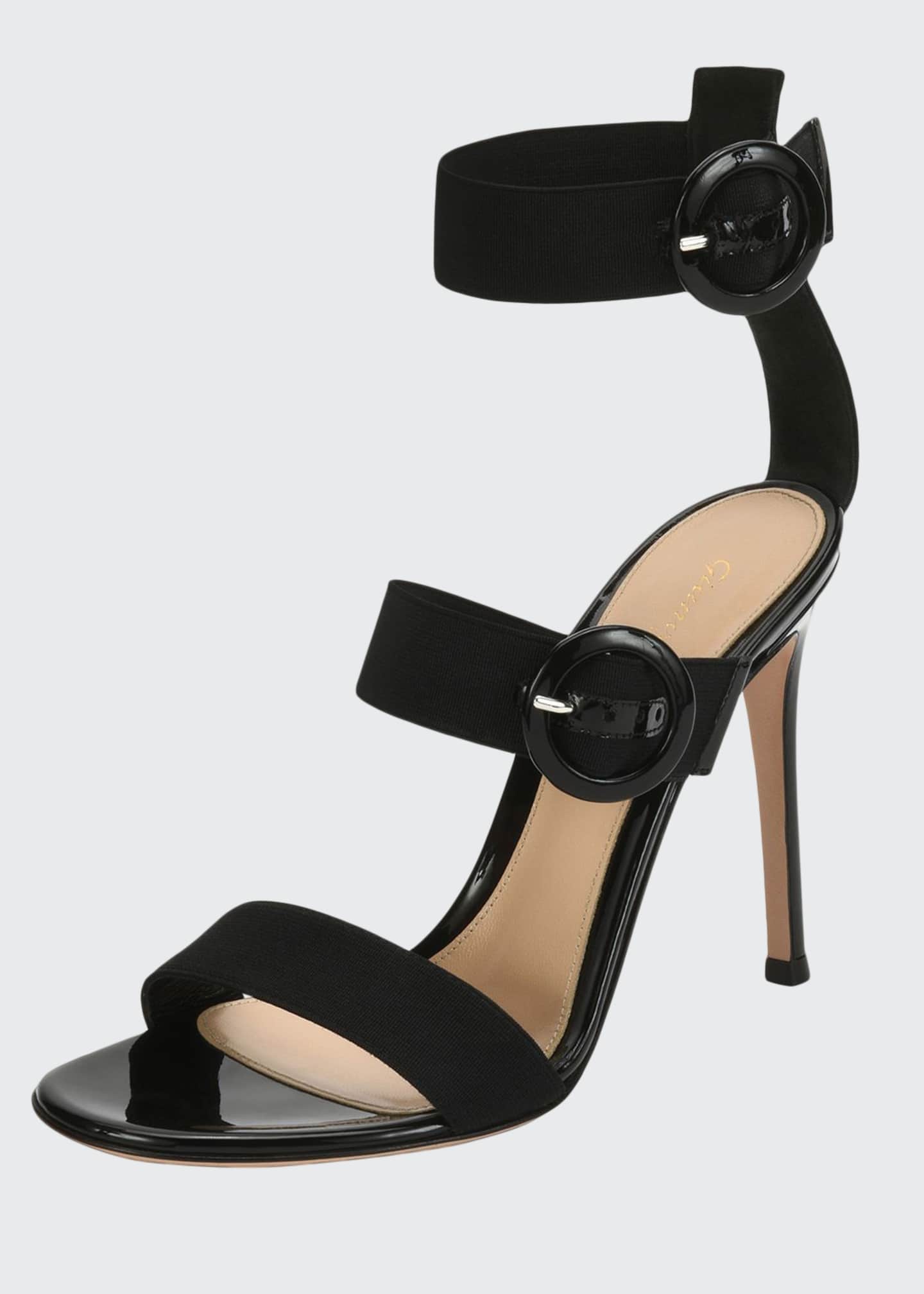 three strap sandal heels