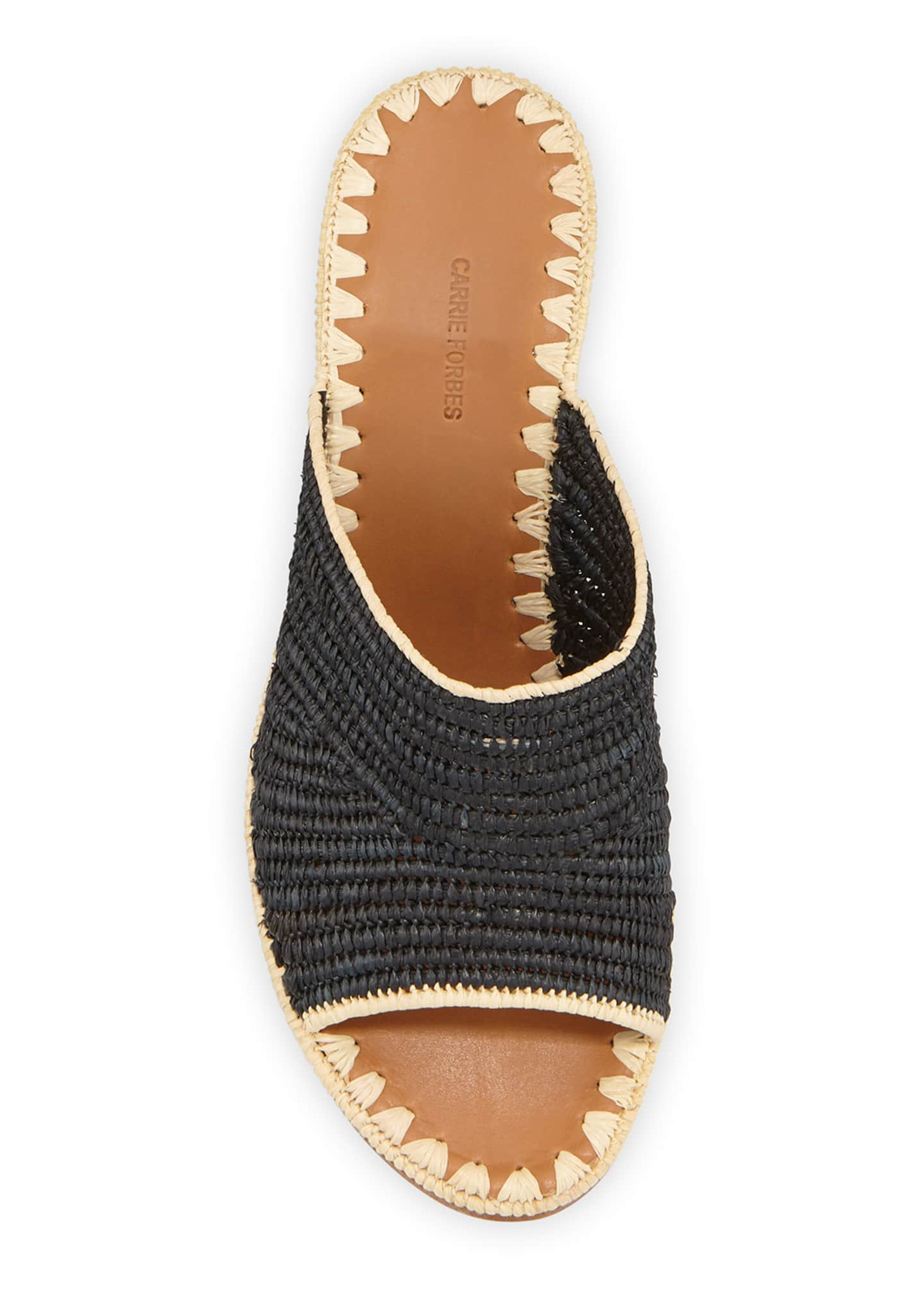 Carrie Forbes Rama Woven Raffia Slide Sandals - Bergdorf Goodman