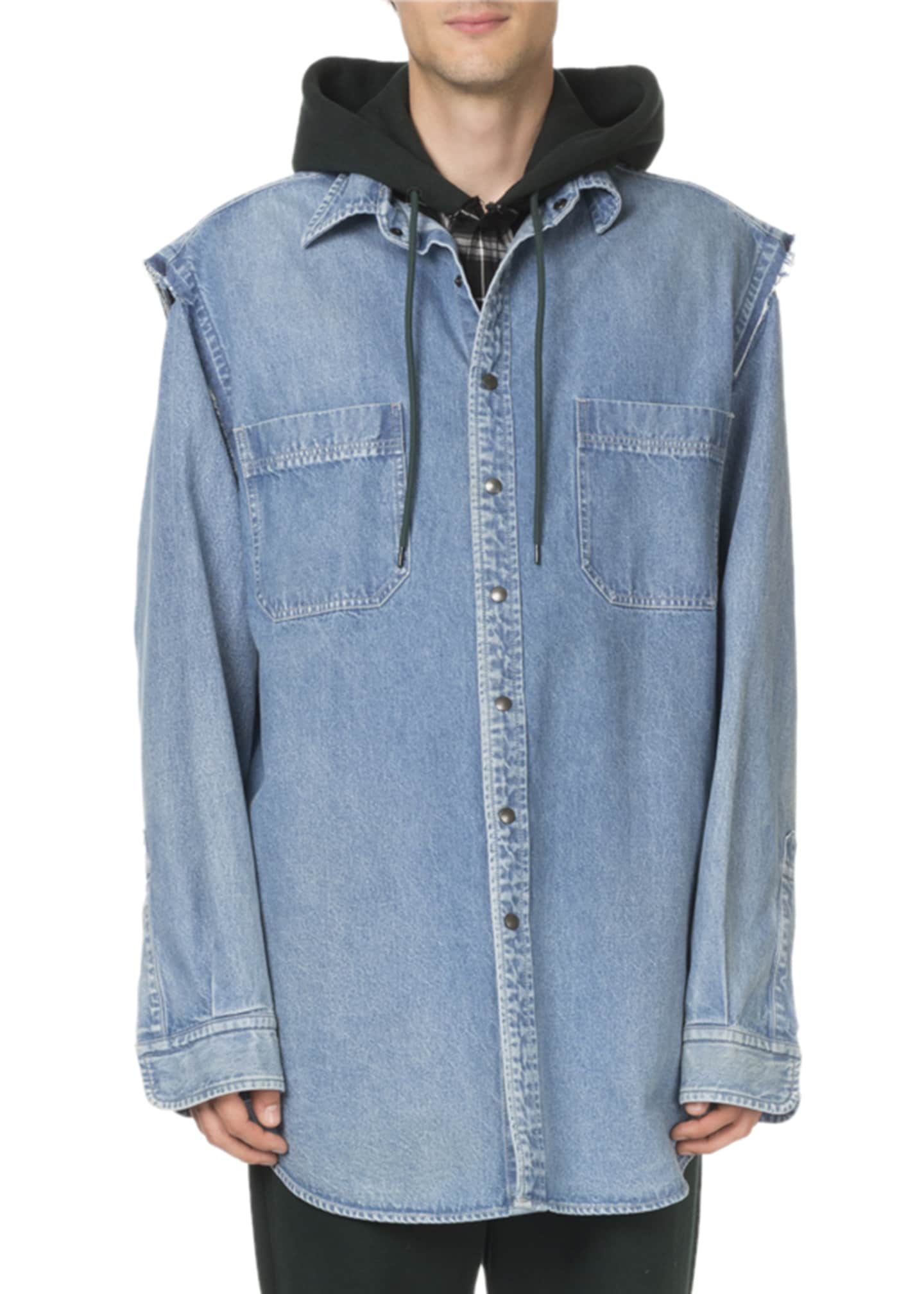 balenciaga peacoat overshirt