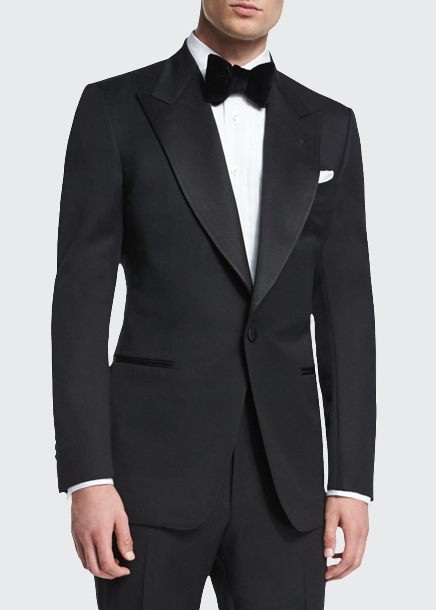 TOM FORD Windsor Base PeakLapel Tuxedo, Black Bergdorf Goodman