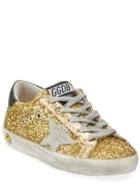 Golden Goose Superstar Glitter Fabric Low-Top Sneakers, Toddler/Kids ...