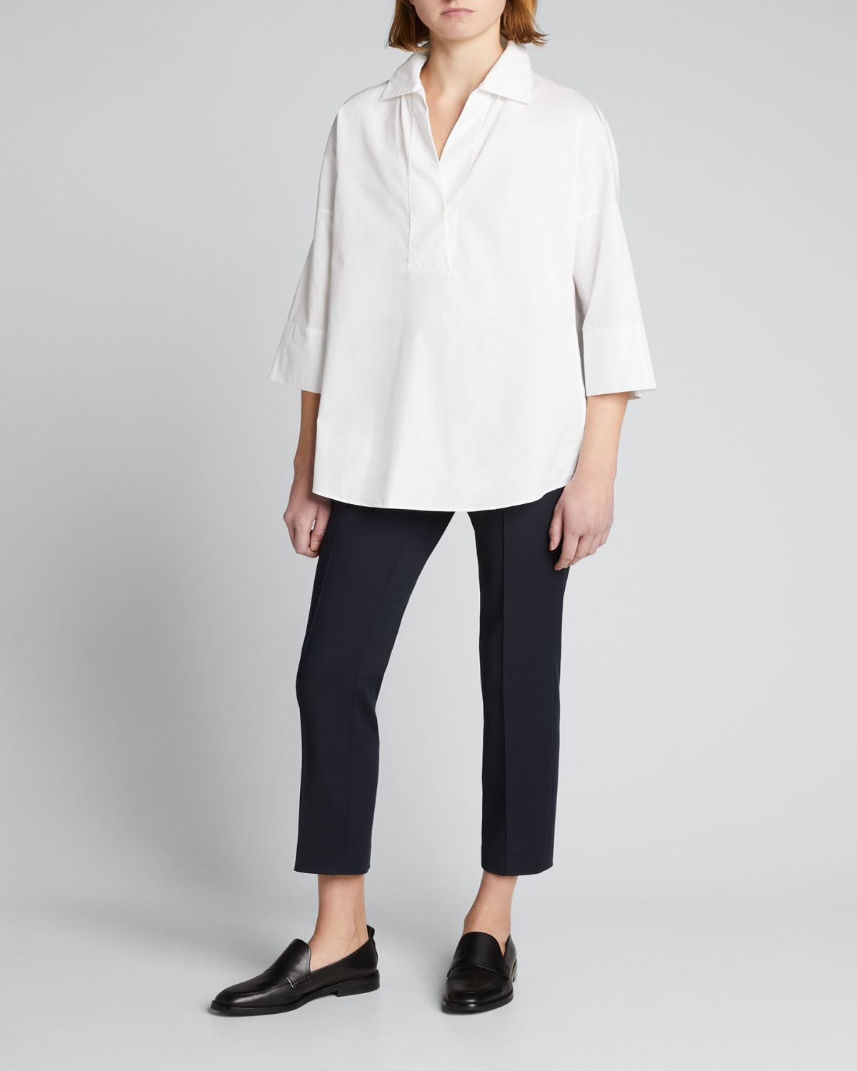 Akris punto Franca Mid-Rise Cropped Pants
