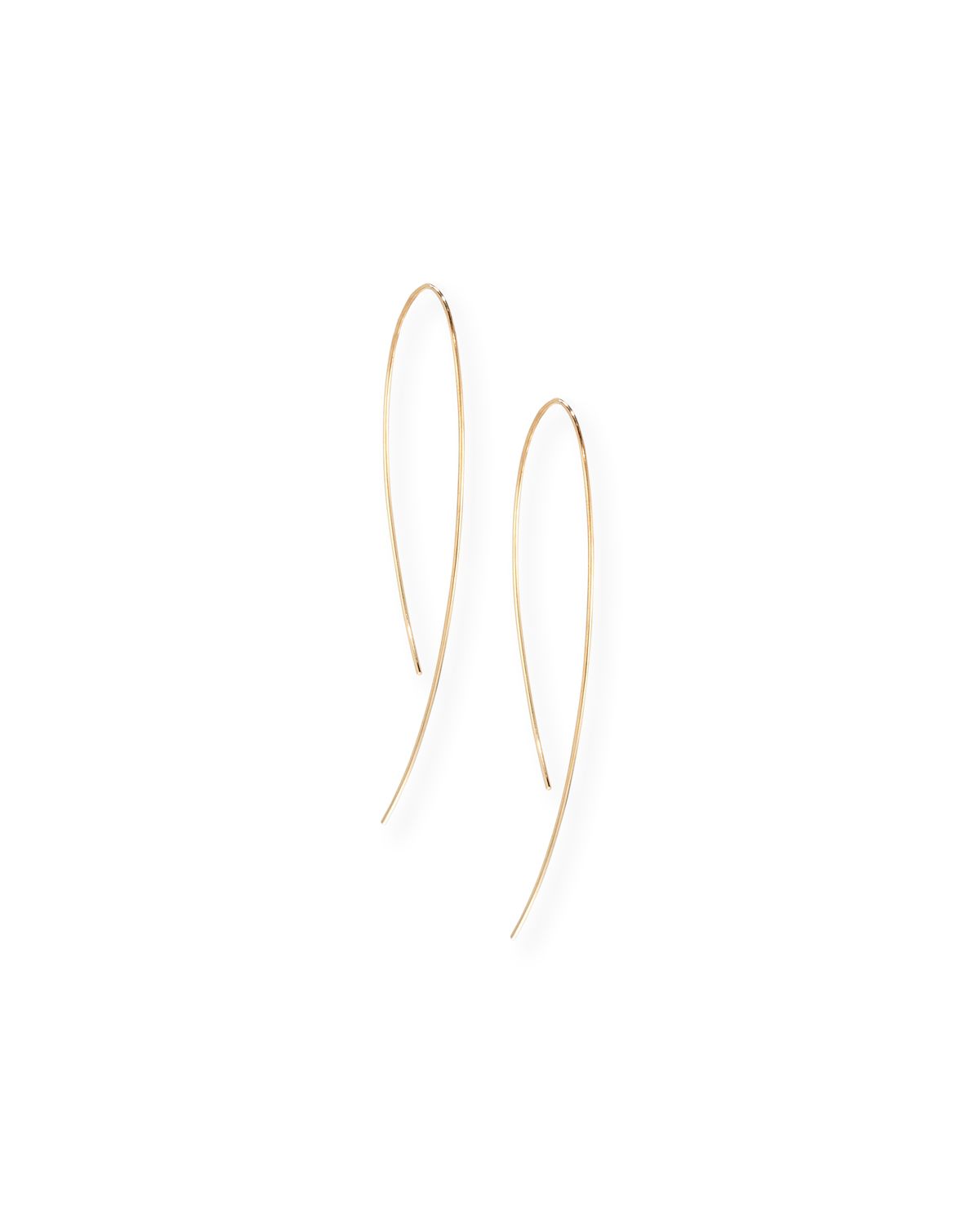 Lana 14K White Gold Hooked On Hoop Earrings