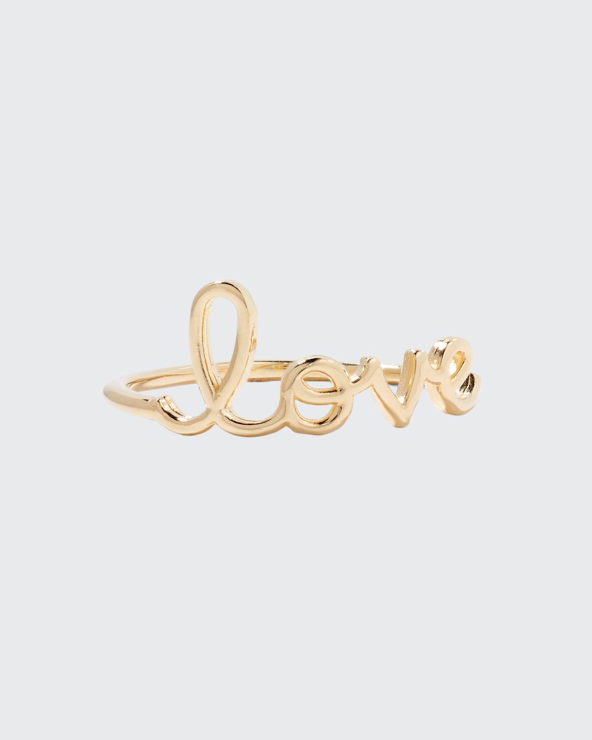 Sydney Evan 14k Yellow Gold Pure Love Script Ring